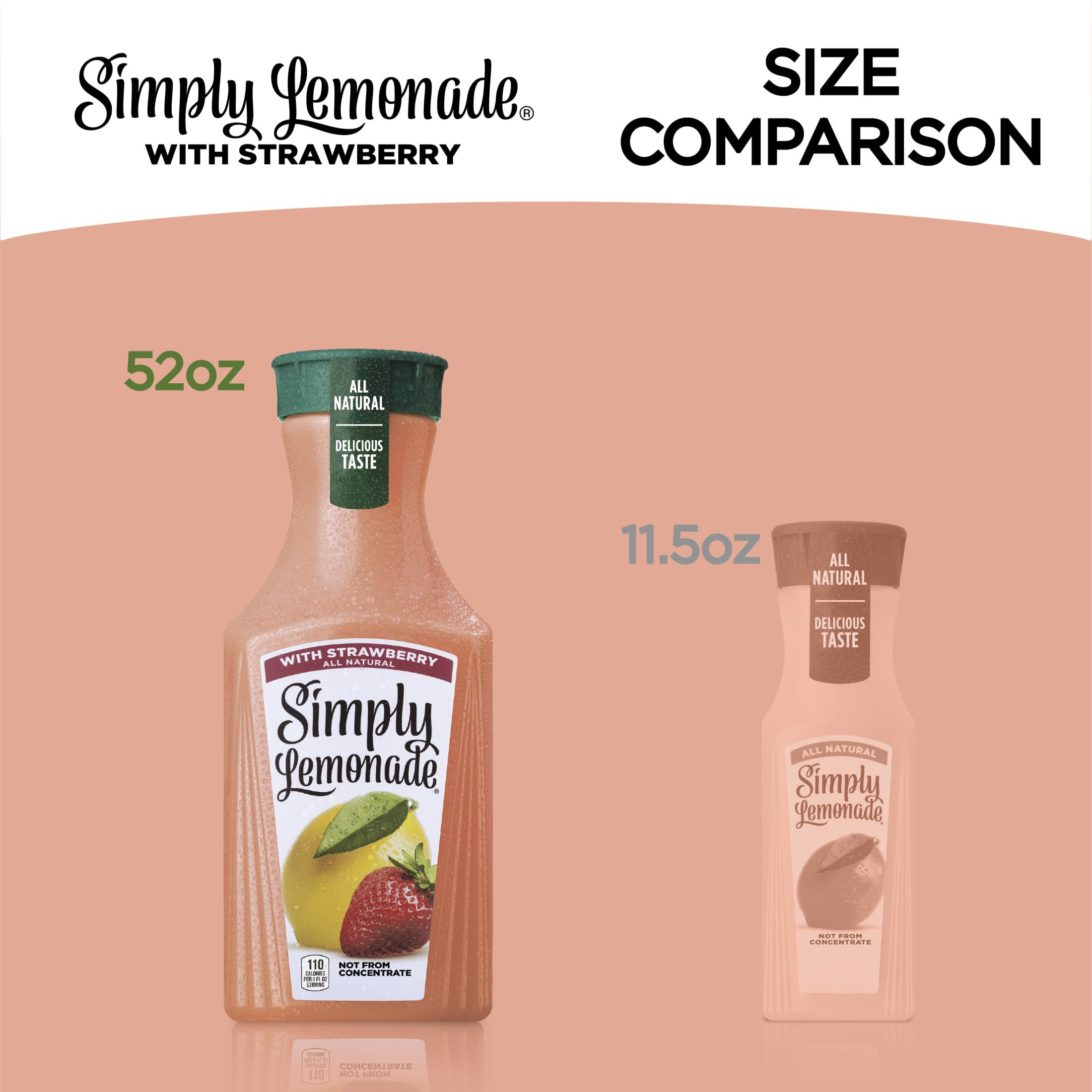 Simply Lemonade with Strawberry 52 Fl Oz Bottle — view 5
