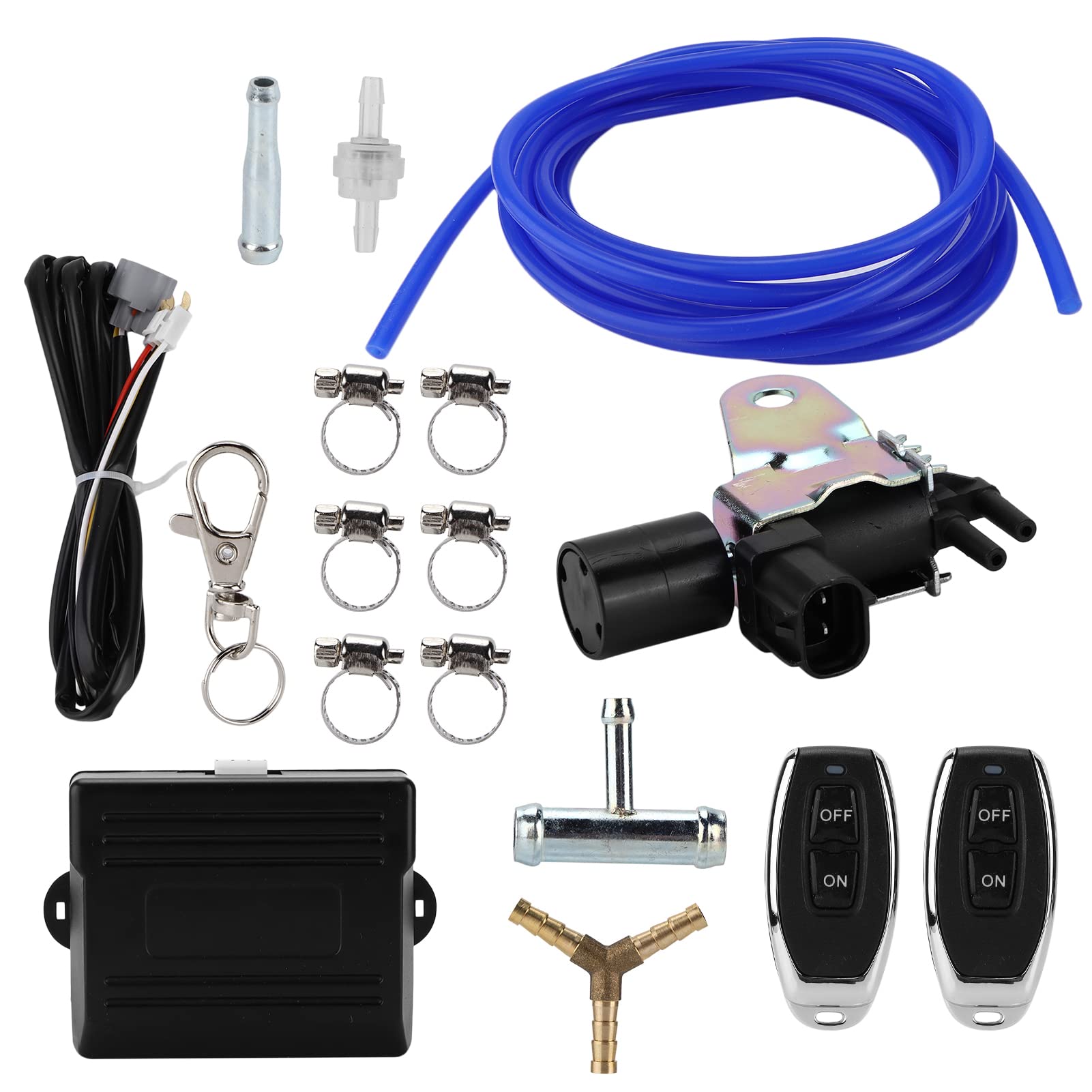 KIMISS Kit de Controlador de Válvula de Corte de Escape, Controlador de Válvula de Escape Remoto Inalámbrico Control de Control Precisamente Profesional con Control Remoto para