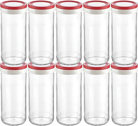 Tribello 16oz Mason Jars Juice Containers With Lids For