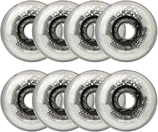 JHKJ Inline Skate Wheels 68mm/ 72mm/ 76mm/ 80mm Luminous Flash Inline Skates Replacement Wheel Suitable for Use on Variety of Flat Road Surfaces