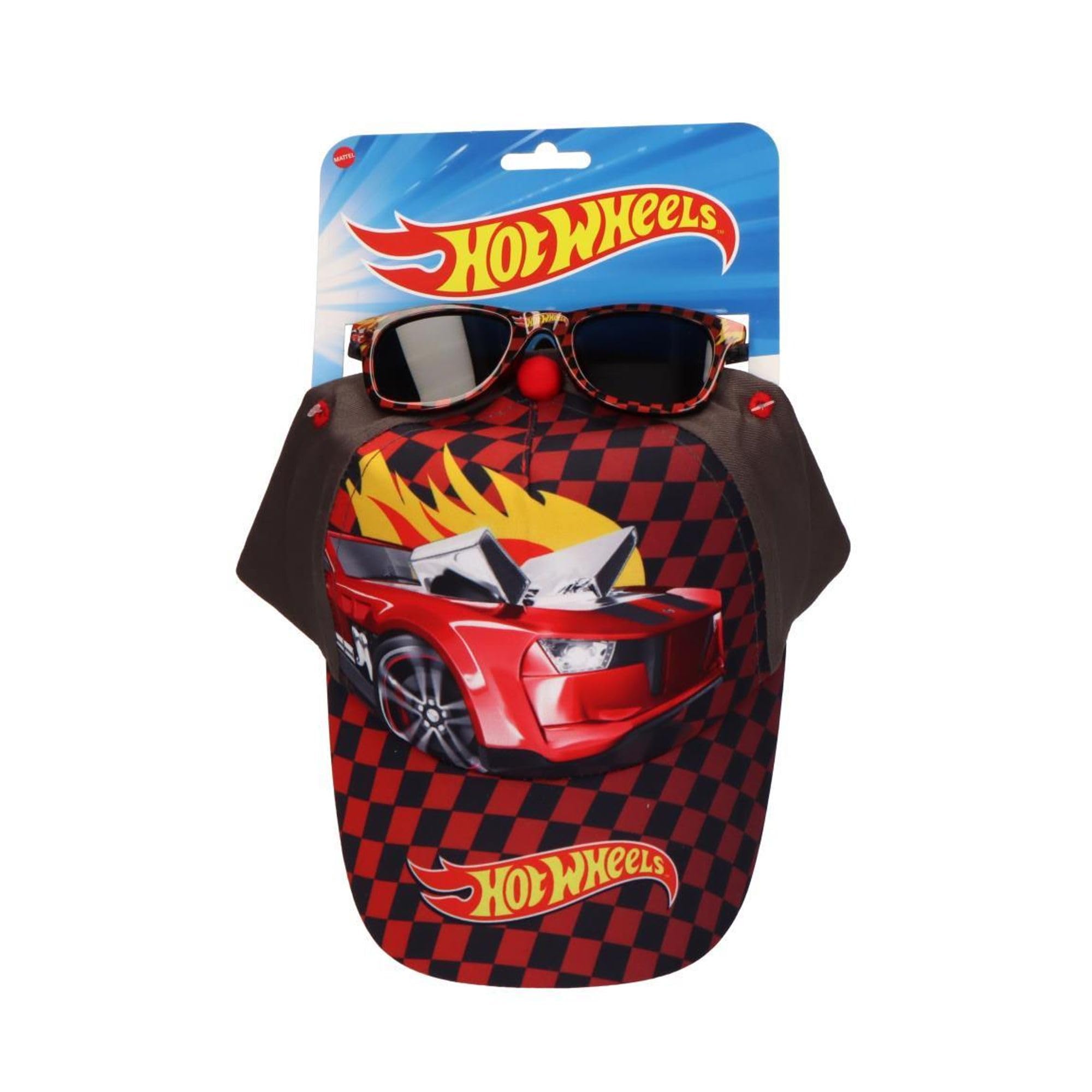 Gorra y Gafas de Sol Hot Wheels Set Niños Original - Gorra Infantil Ajustable y Gafas de Sol UV400 Protección Solar Diseño Hot Wheels, Complementos Verano Niño y Niña para Playa y Piscina