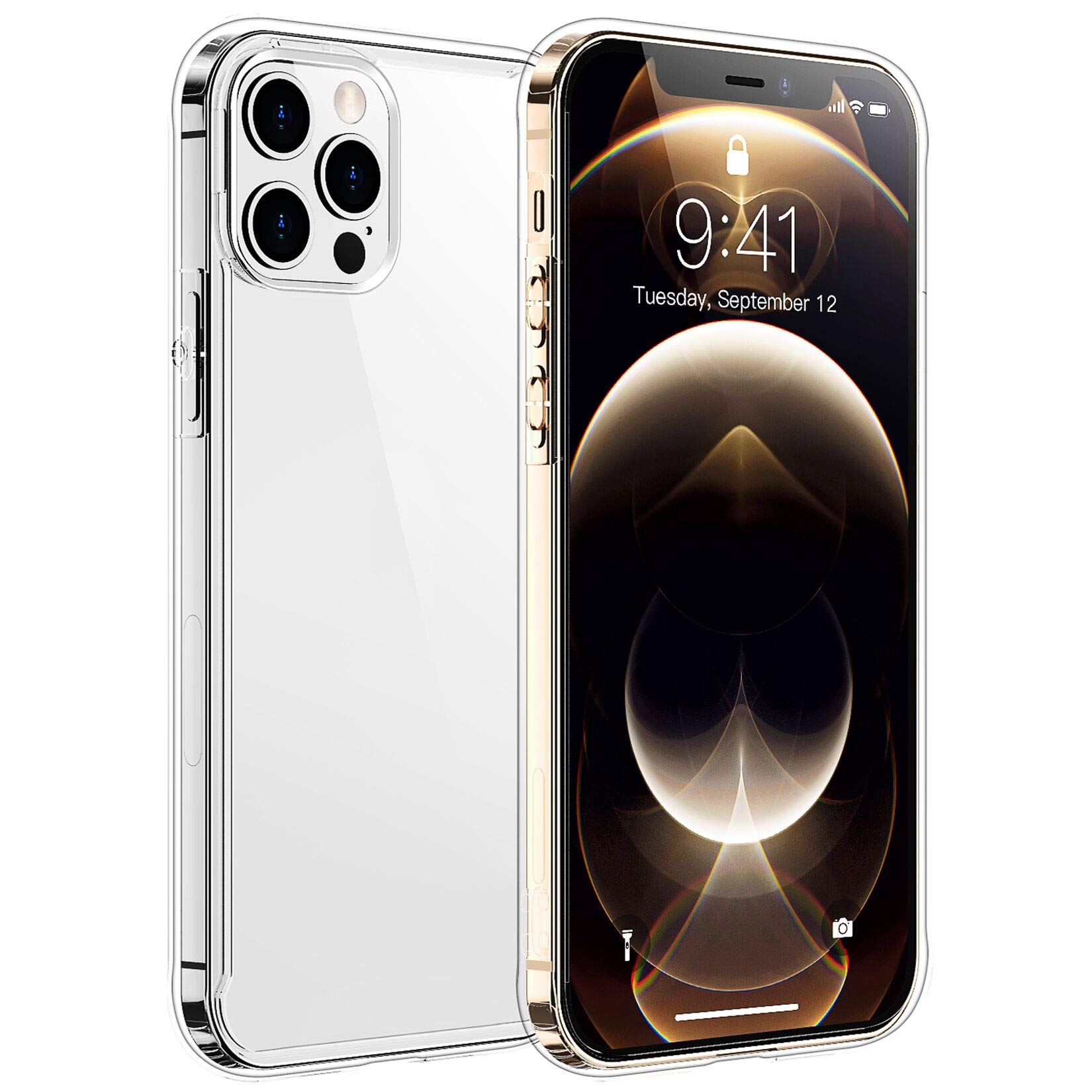 Clear Case Compatible with iPhone 12 Pro Max,Ultra-Clear Anti-Scratch Anti-Yellow Cover for 6.7 inch(2020)-Clear