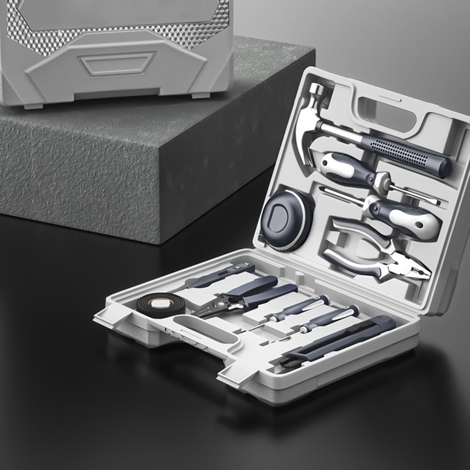 Kit Attrezzi Dormitorio 11 pezzi multifunzione piccola ferramenta con | Kit Attrezzi Da Viaggio Per Auto Casa Appartamento Dormitorio Università Ufficio Outdoor Campeggio Garage