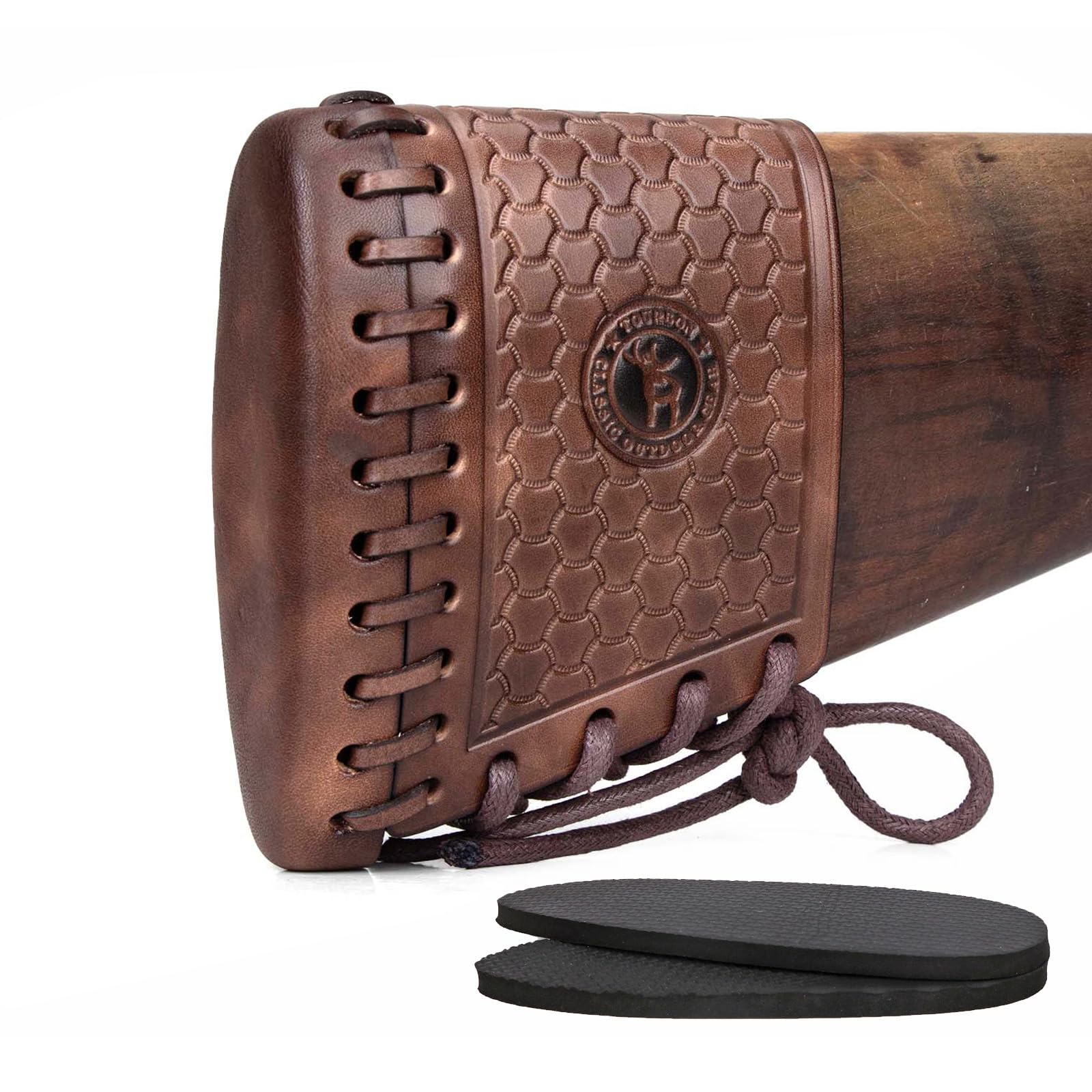 Extensión de la Culata de la Almohadilla de Retroceso de Cuero de Vaca con Inserciones para Escopeta de Rifle