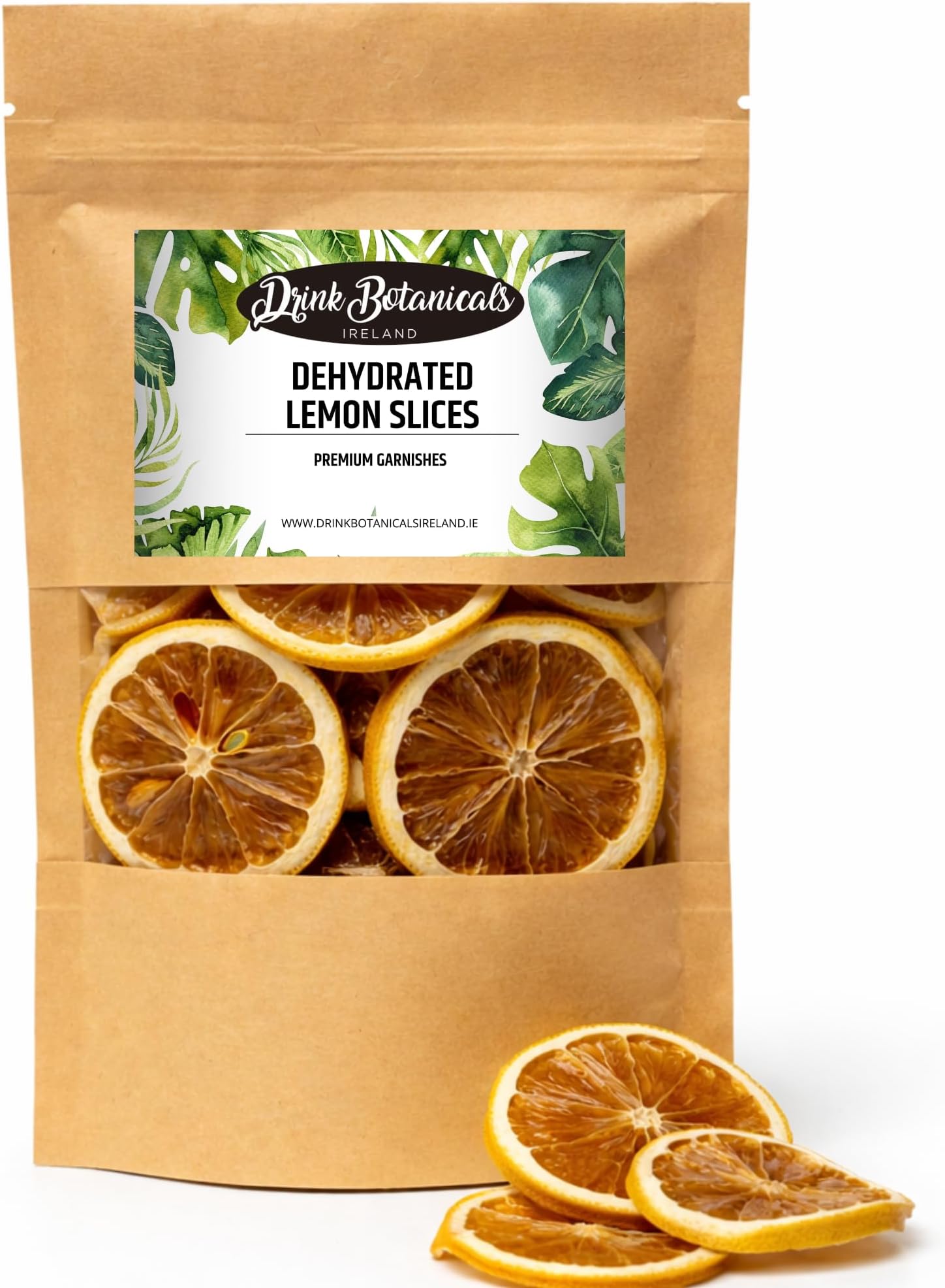Dried Dehydrated Dried Lemon Slices Wheels | 17+ Servings | 100% Natural | Dry Lemon for Garnishing Cocktails, Cooking, Baking, Wreaths Drinks | Citrus Fruit Slices |40 Grams, 1.4 Oz| Drink Botanicals