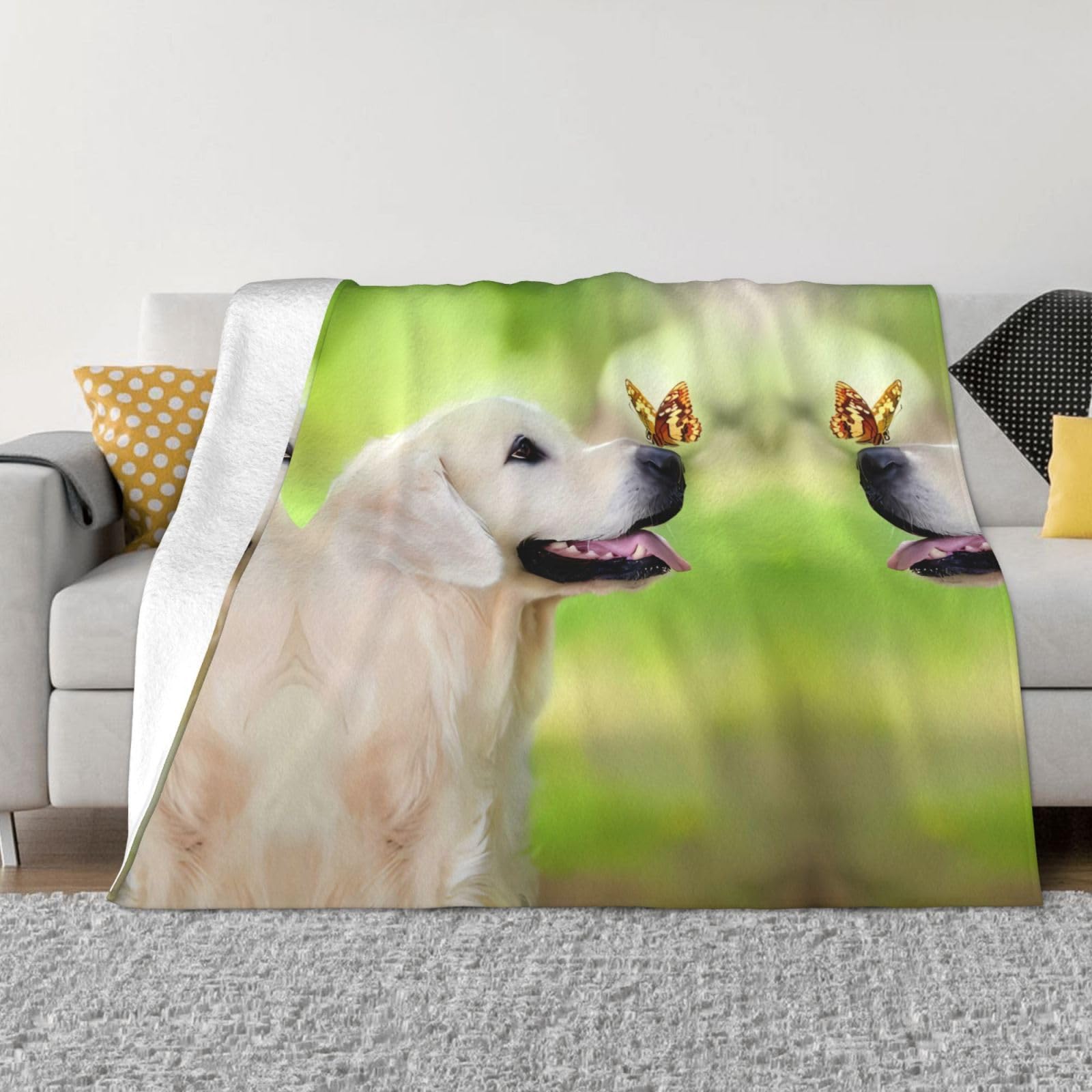 Couverture polaire douce toutes saisons grand format plaid lit et voyage motif original