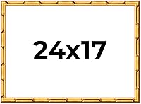 Vista 288 de Poster Palooza Marco de madera maciza de bambú dorado de 12 x 8 pulgadas con acrílico UV, respaldo de tablero de espuma y accesorios para colgar