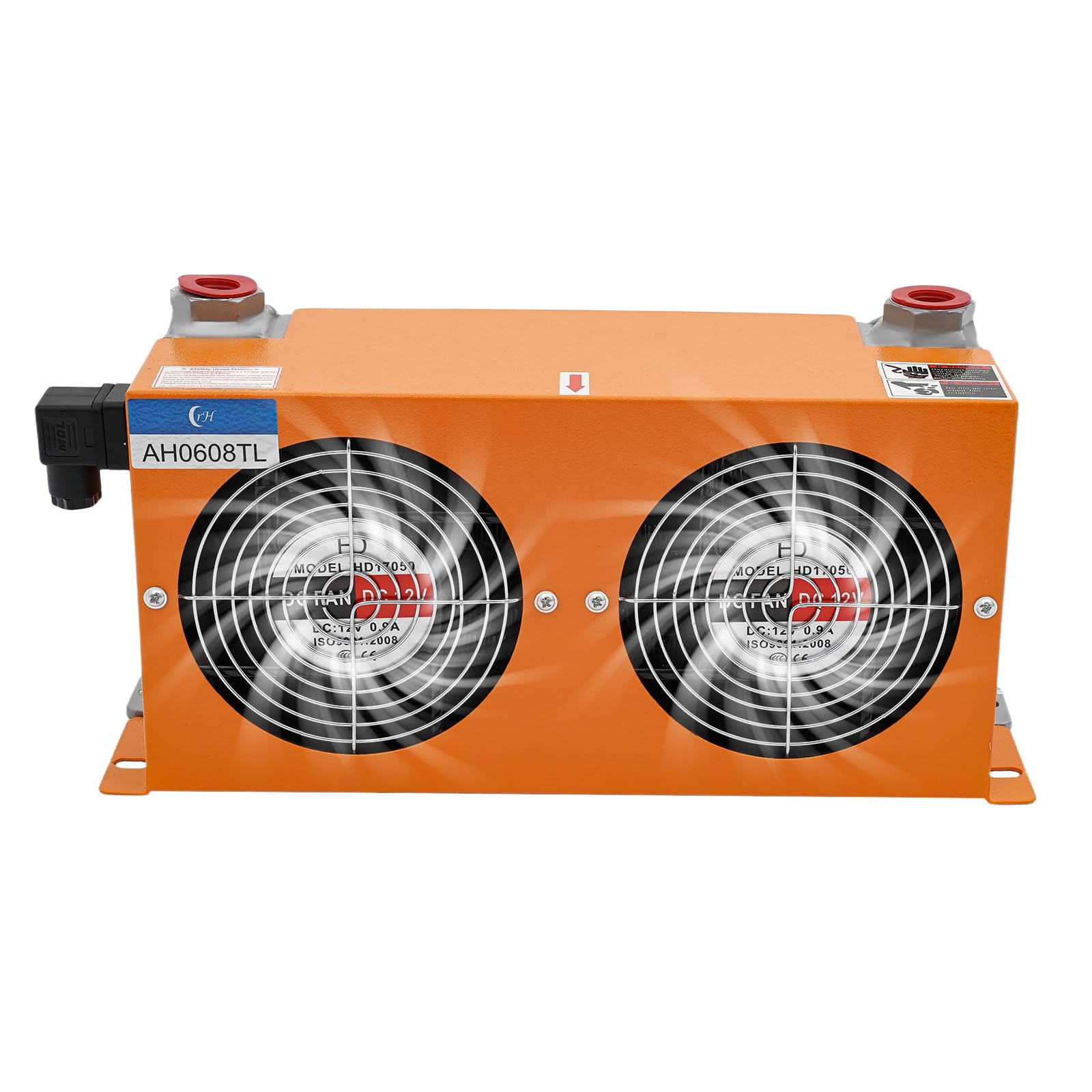 Refrigeratore dell'olio idraulico, CC 12 V, doppia ventola 60 l/min, refrigeratore dell'olio raffreddato ad aria, ≤ 2 MPa, 3000 kcal/h, raffreddato ad aria, per sistemi idraulici e trasmissioni