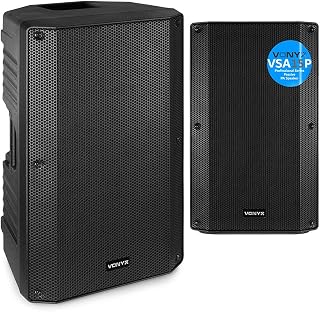 VONYX VSA15P 15" PA Speaker (Pair) 2-Way with Built-In Passive Crossover 2000w Mobile DJ Sound Stage System