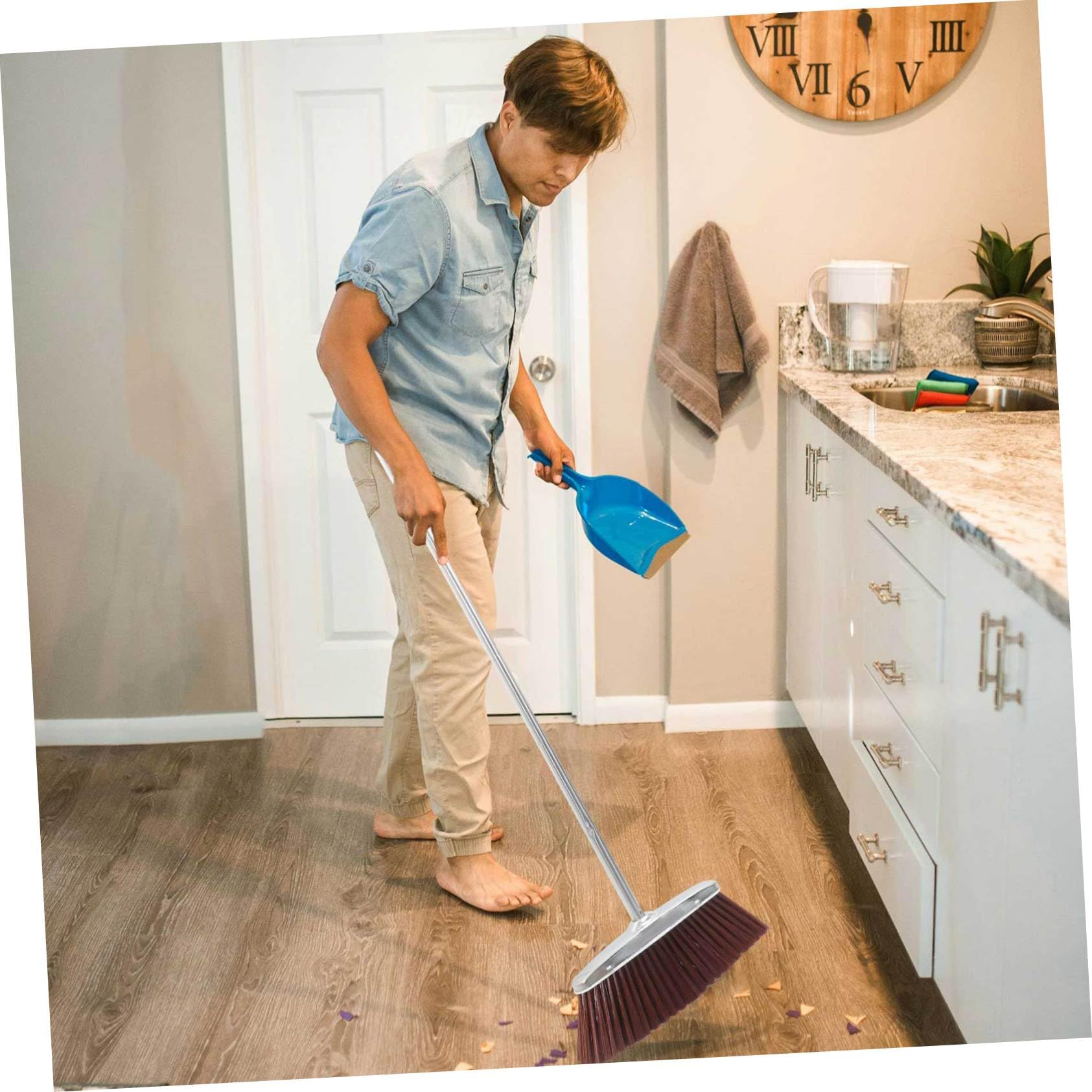 JEWEDECO Garbage Sweeping Broom Grout Tool Stiff Bristle Broom Soft Bristle Broom Manual Broom Thick Broom Garbage Sweeping Tool Broom Outdoor Broom Indoor Room Broom Pet Stainless Steel