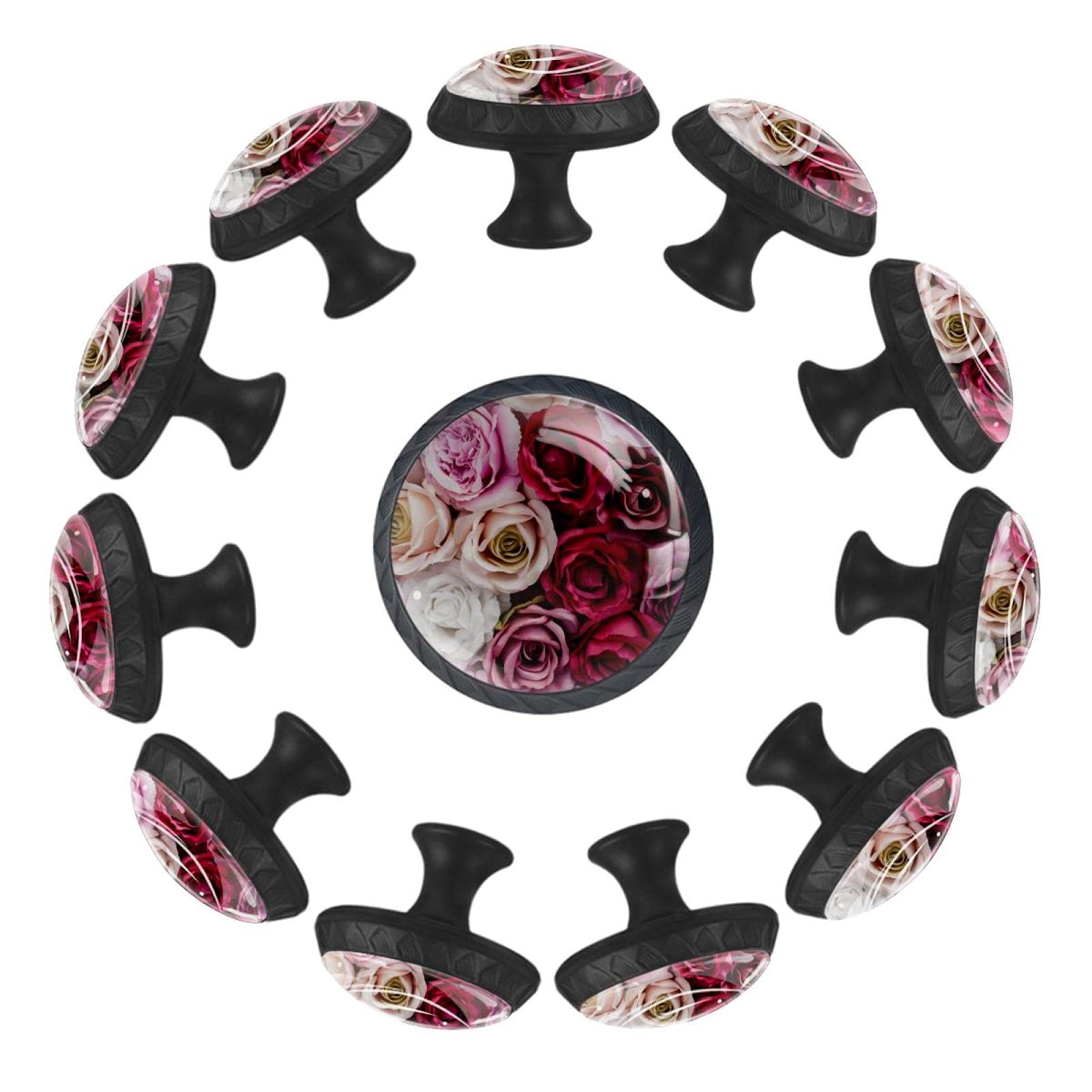 Boutons de tiroir roses et rouges de 35mm pour la chambre de bébé