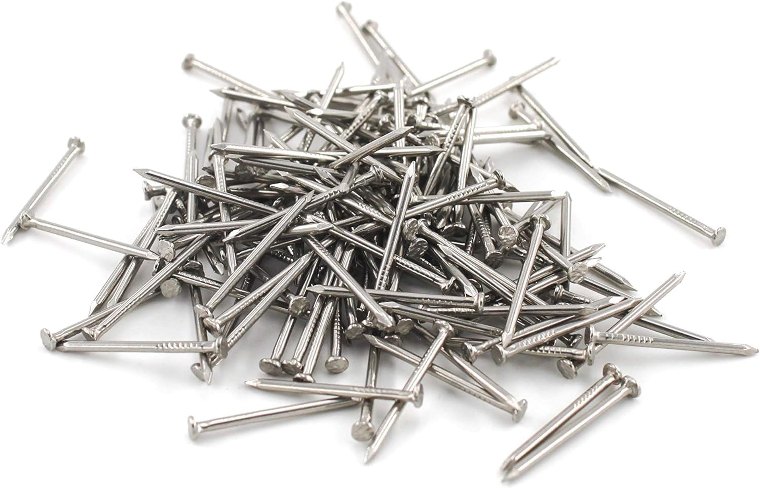 Benting Heavy Duty Hardware Common Nails - 200pcs Anti-rust Steel Nails for Hanging, Picture Wall Mounting, Woodworking - Silver, 30mm