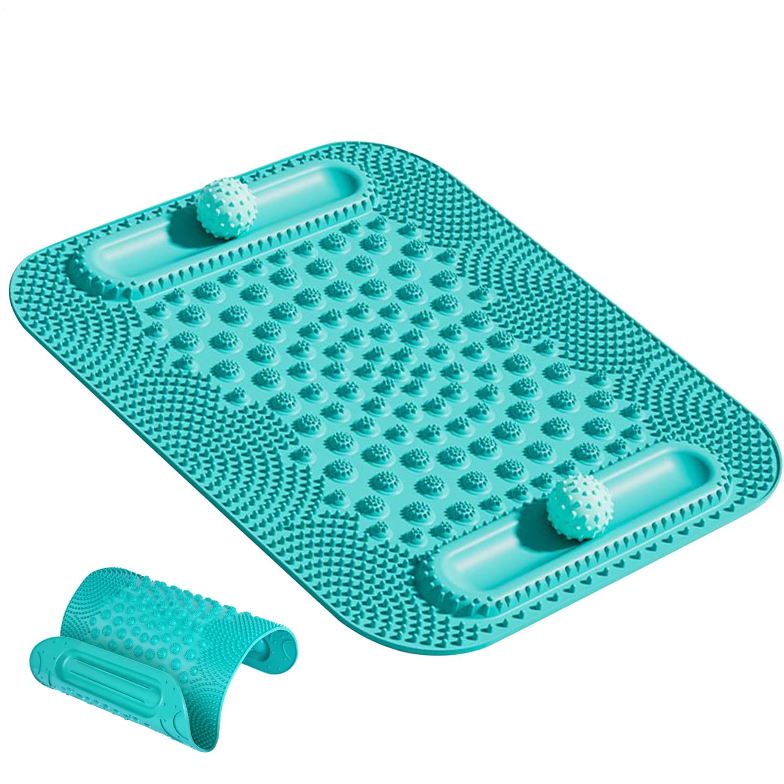 Tapis plantaire à points de pression Stimulateur jambes double piste billes | Tapis Pieds Portable Points Pression Relaxation Musculaire Circulation Récupération Mieu