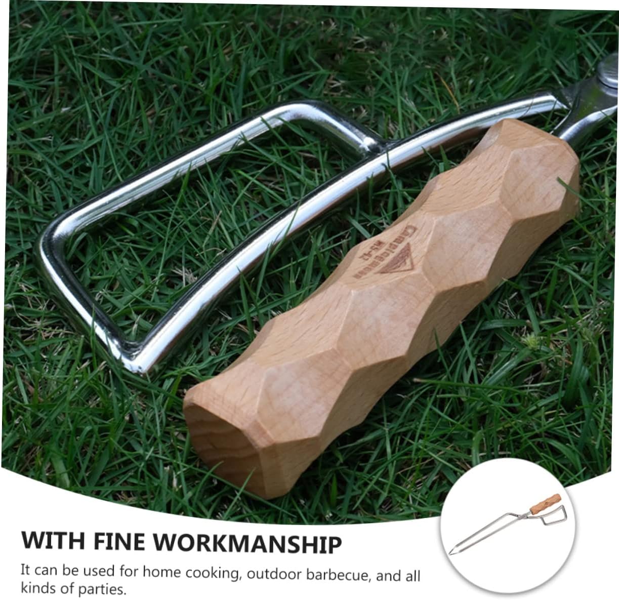 BESPORTBLE Stainless Steel Bbq Clamp Clip Firewood Tongs Charcoal Grabber for Camping