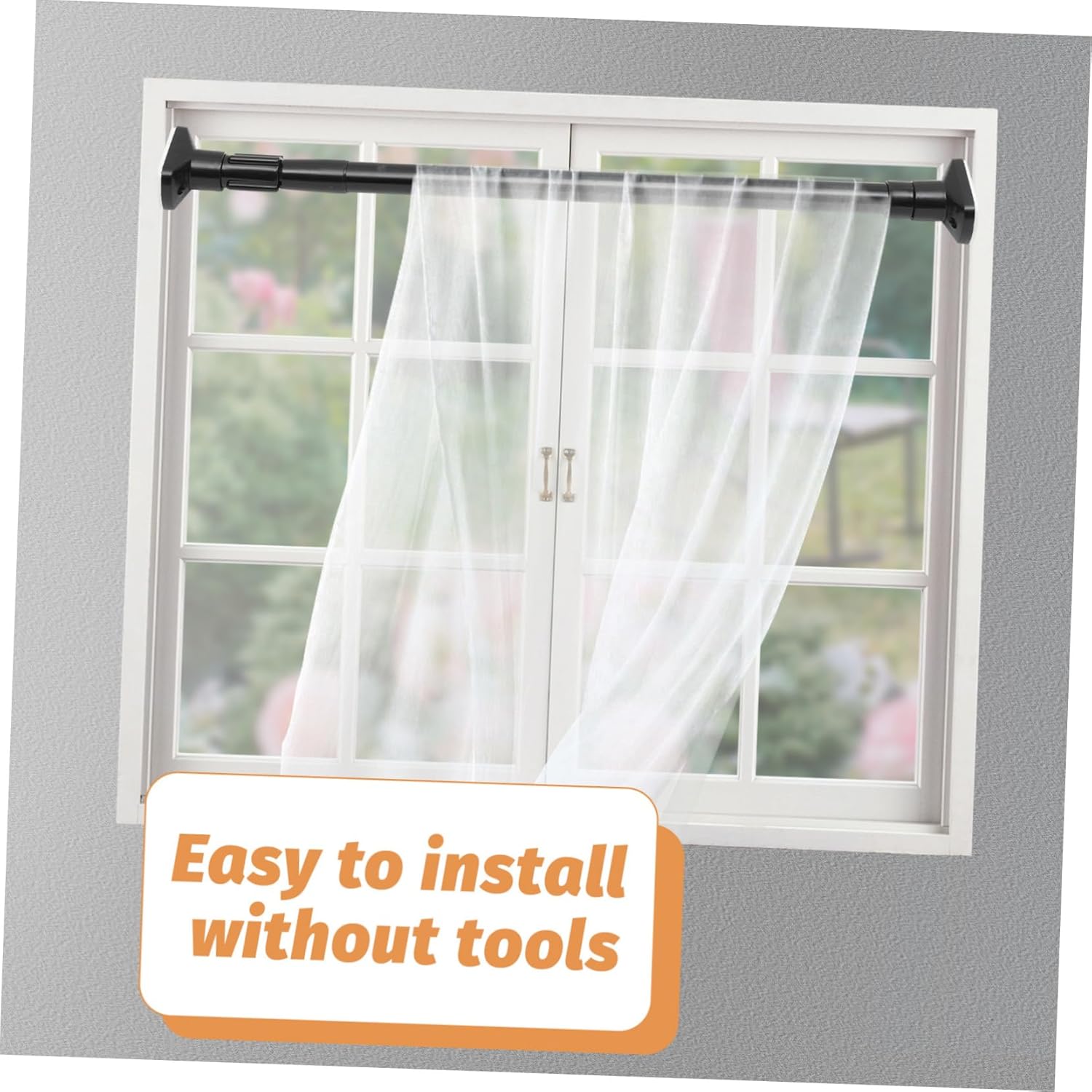 Retractable Pole Telescopic Curtain Rod Tension Pole for Home Shower Rod