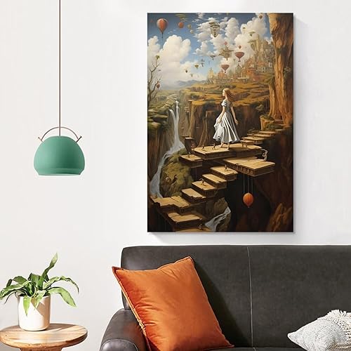 Miniatura 4 de Póster de ilustración de mundo de fantasía, pintura interior, póster decorativo en lienzo, arte de pared, para sala de estar, dormitorio, 16 x 24