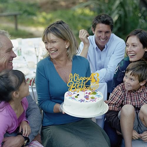 Miniatura 6 de Decoración para pastel de cumpleaños número 43, suministros para fiesta de aniversario 43, decoración de fiesta de cumpleaños de 43 años, purpurina