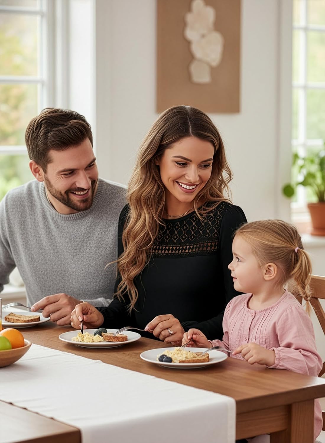 Dokotoo Spring Dresses for Women 2026 Crochet Lace Neck Long Sleeve A Line Shift Dress Flowy Swing Mini Dress - Image 8