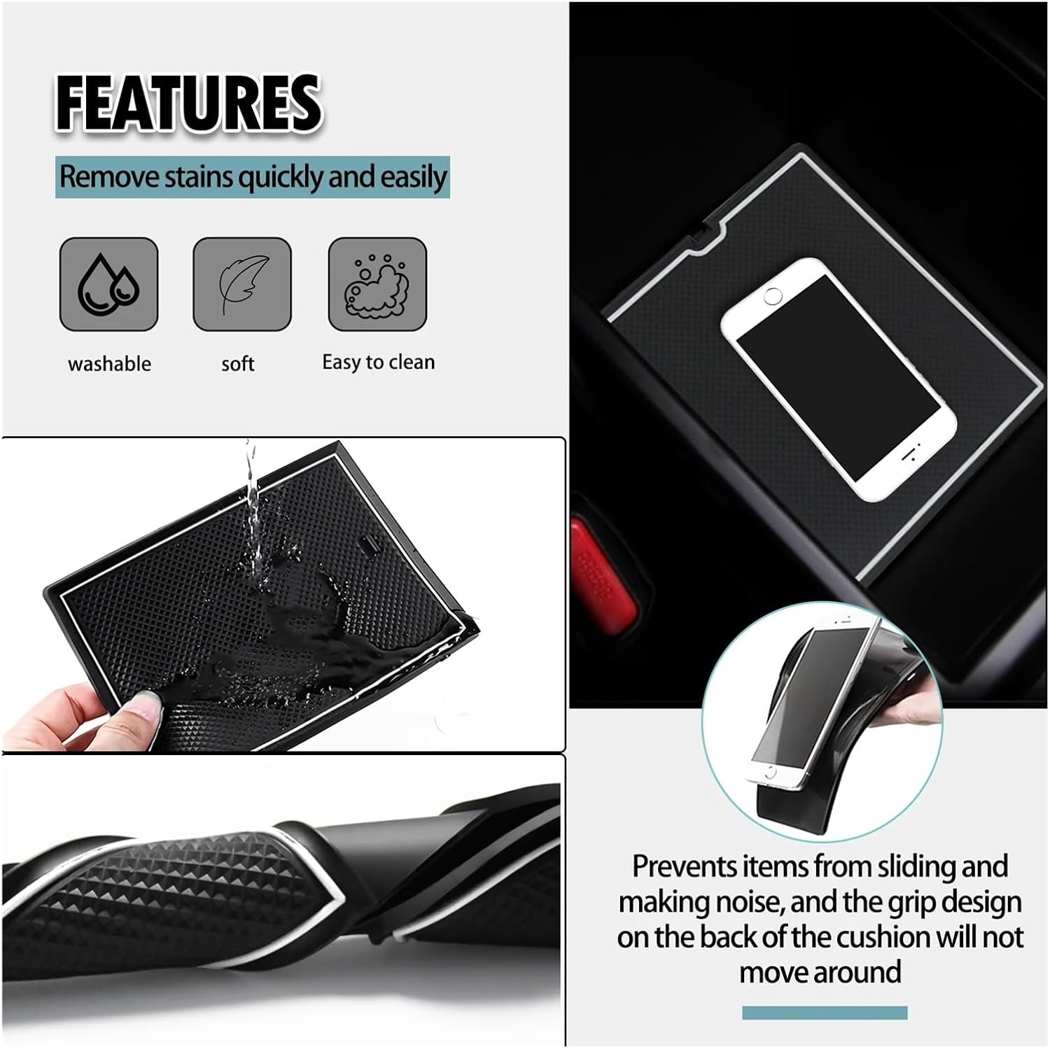 Door Groove Mat Compatible with Kia Sportage NQ5 2022 2023 2024 2025 Car Anti-Slip Rubber Gate Slot Pad Car Sportage 2025 Accessories(Red)
