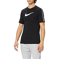 Nike DM4685 M NSW Repeat SS Tee T-Shirt Uomo Black/White 2XL