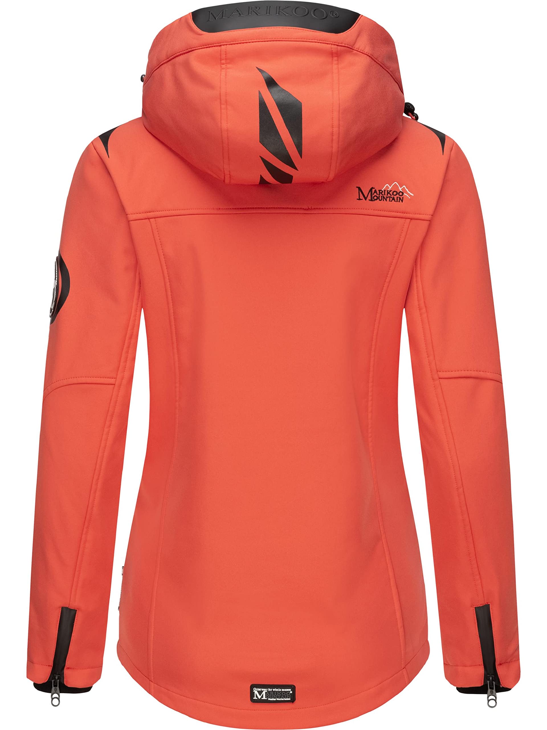 MARIKOO Damen Softshelljacke wasserdichte Funktionsjacke mit abnehmbarer Kapuze Mount-Cho-Oyu XS-XXL