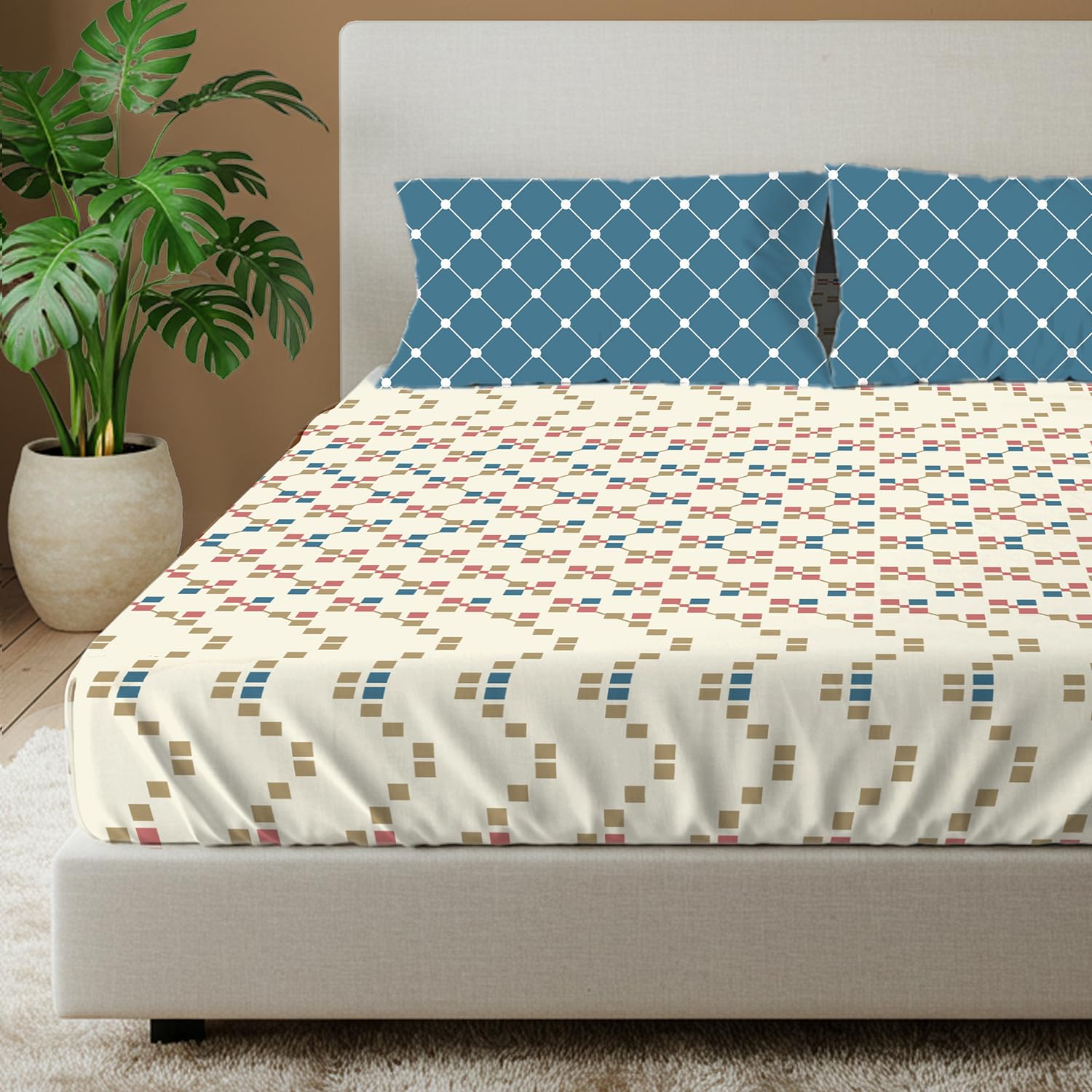 Urban Space Divine King Bedsheet - 100% Cotton -14 Urban Space Divine King Bedsheet - 100% Cotton -14