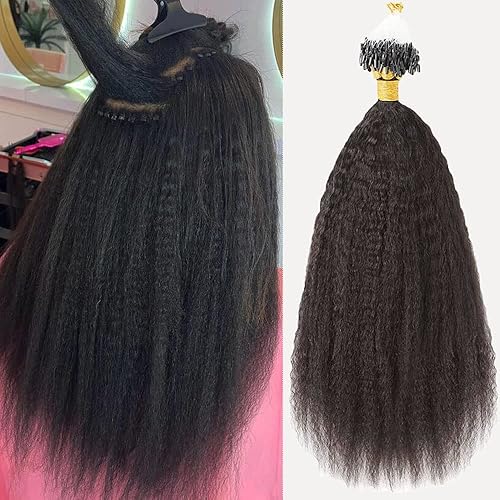 Hesperis Extensiones de cabello brasileño Remy virgen con micro bucle 353oz por paquete extensiones de cabello humano lacio grueso de 004ozhebra 16