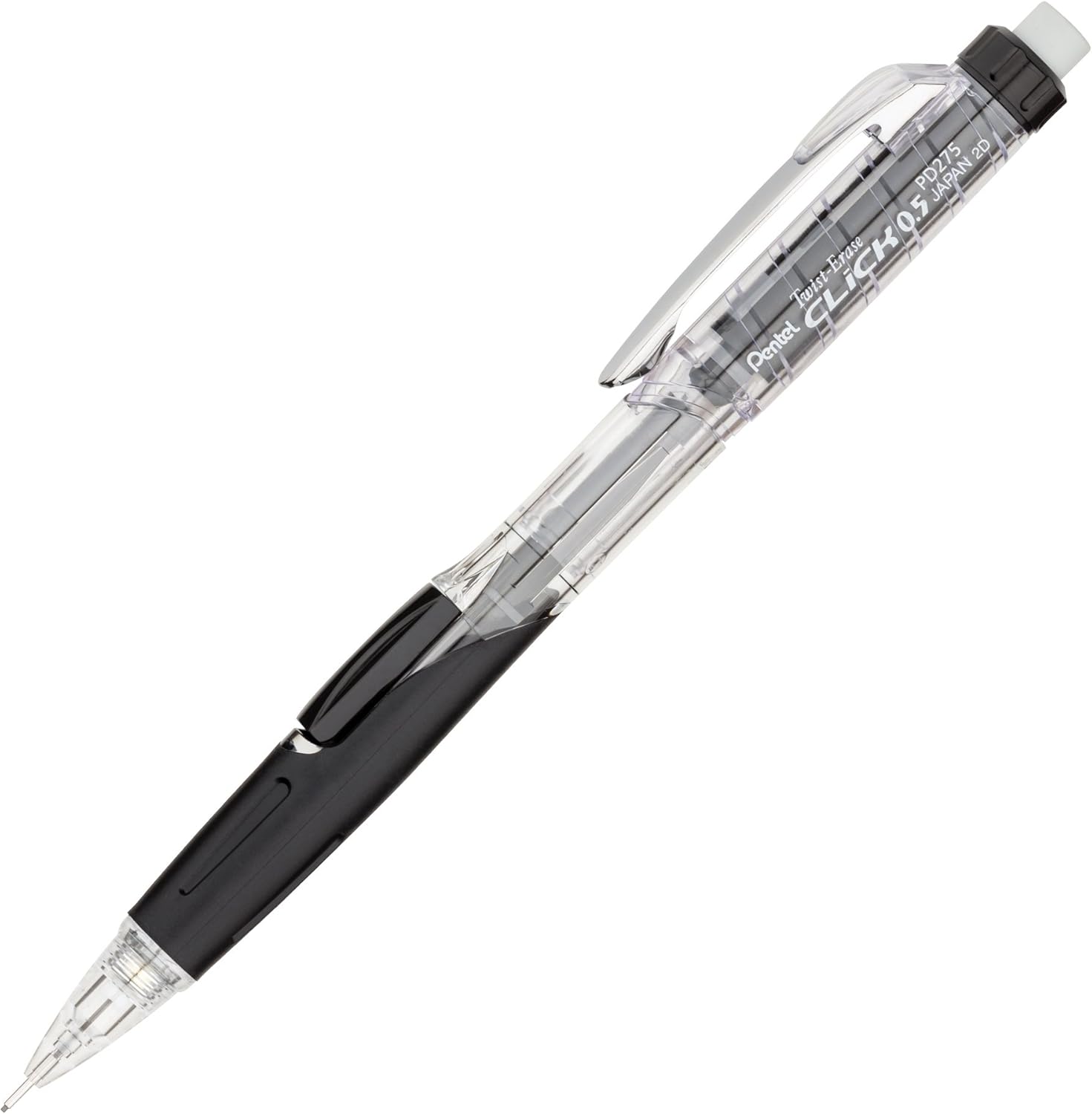 Pentel Twist-Erase Click Mechanical Pencil, (0.7mm) Assorted Barrel Colors, Color May Vary, Box of 12 (PD277TA)