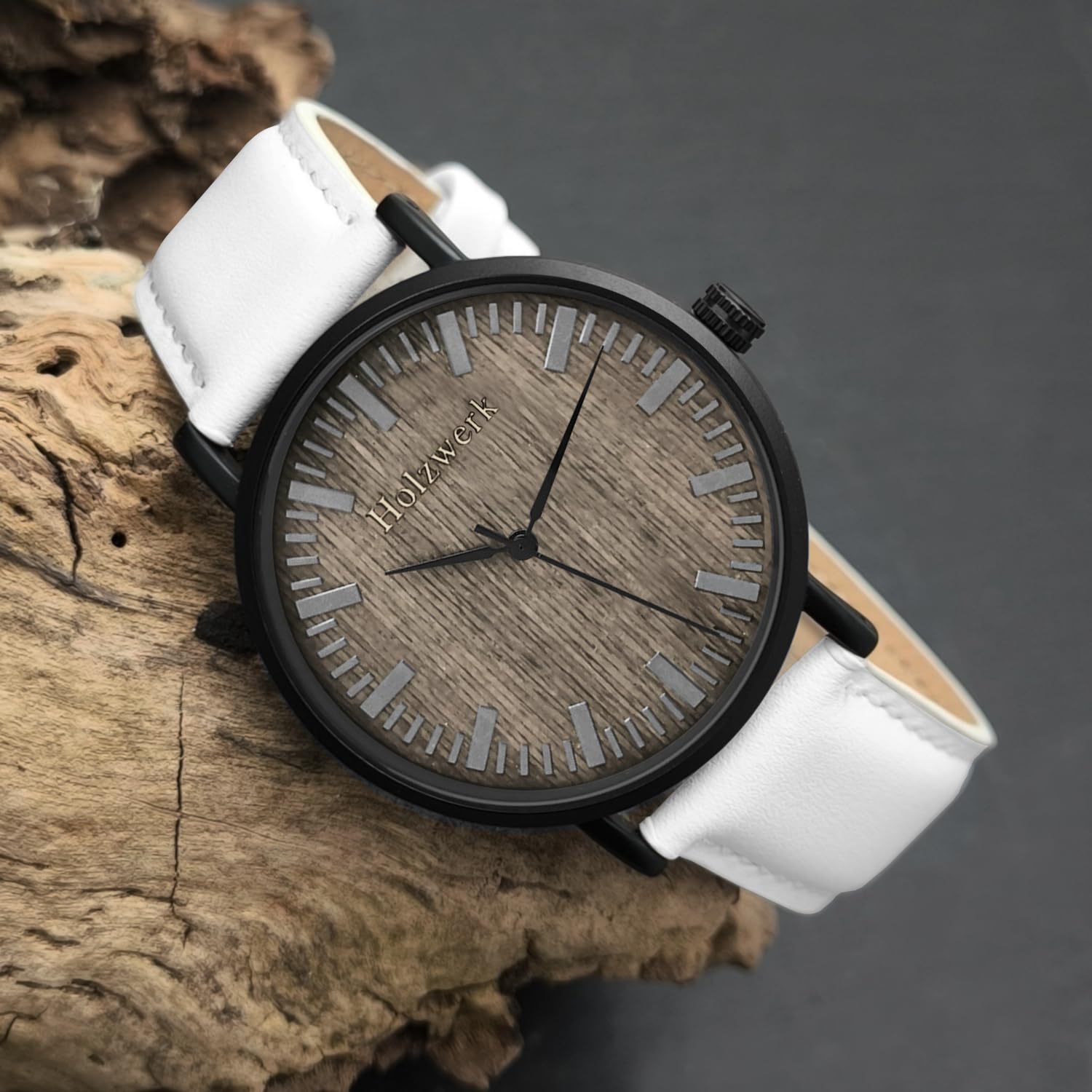 Holzwerk Germany Ręcznie wykonany płaski designerski zegarek unisex męski zegarek damski zegarek ekologiczny naturalny drewniany zegarek analogowy klasyczny zegarek kwarcowy biały brązowy czarny