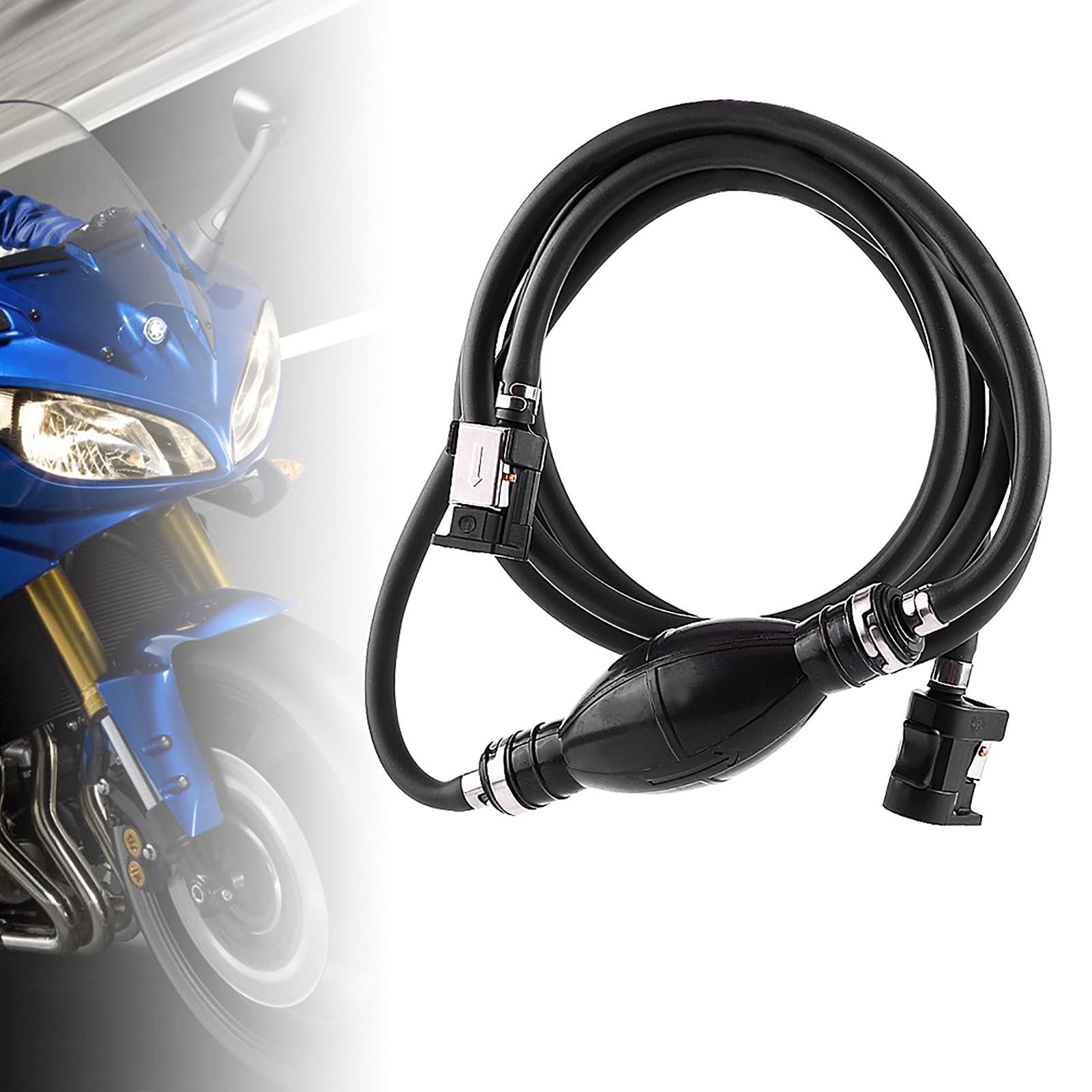 Qiilu Tuyau nourrice Moteur Bateau Connecteur de réservoir de Tube d'huile d'amorce de Tuyau de Conduite de Carburant adapté aux Moteurs Hors-Bord pour Mariner P4c661