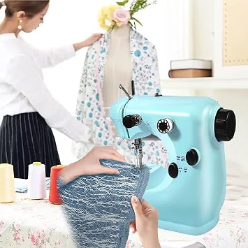 Sewing Machine, For Beginners, Popular, Made in Japan, Everyday Sewing, Electronic Sewing Machine, Hand Sewing Machine Lock, Compact Sewing Machine, Convenient, Small, Popular, Home Mini, Cyan,