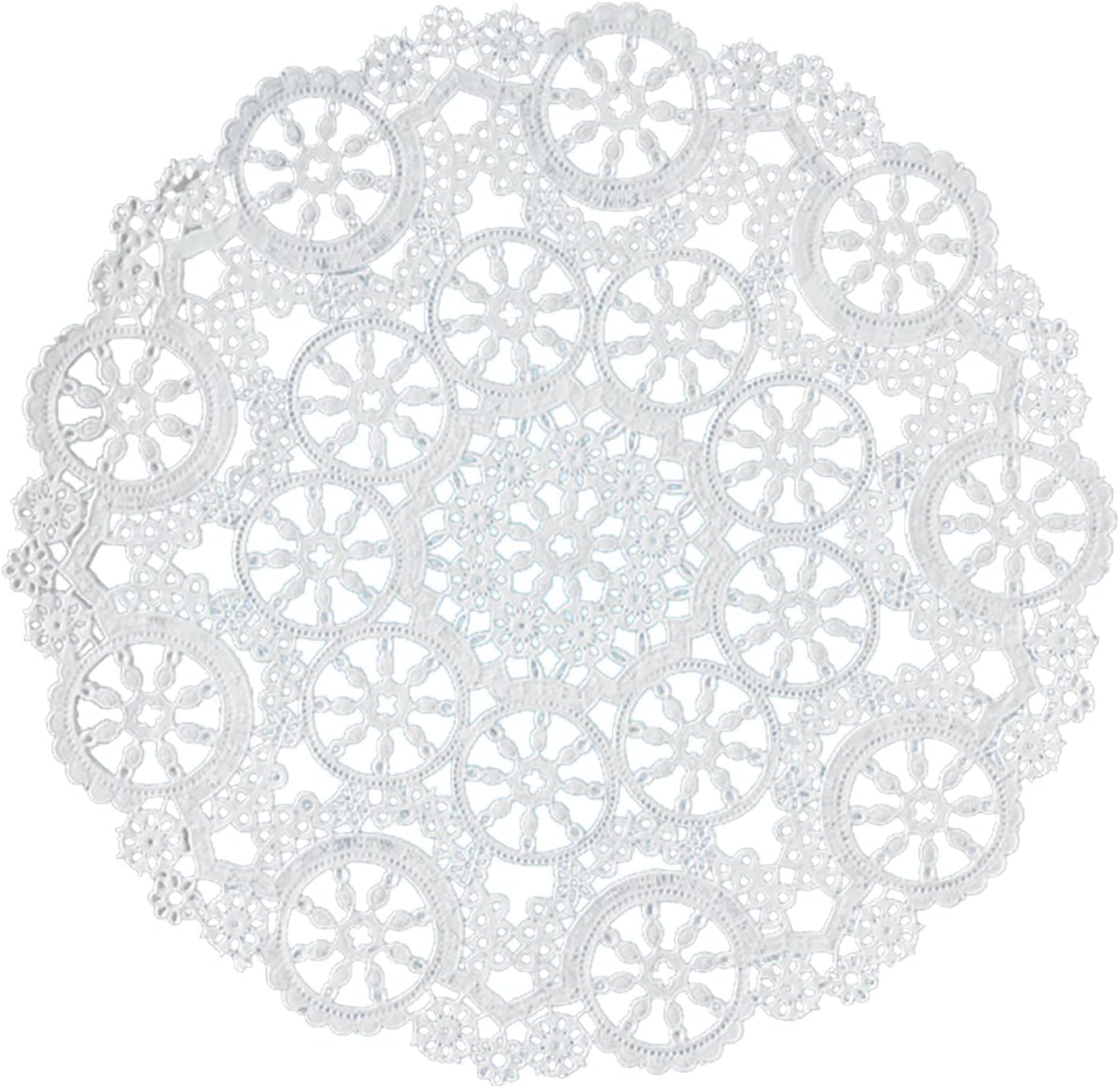 Royal Lace Fine Quality Paper Products, Medallion Lace Round Paper Doilies, 4-Inch, White, 1 Piece, Pack of 40 each