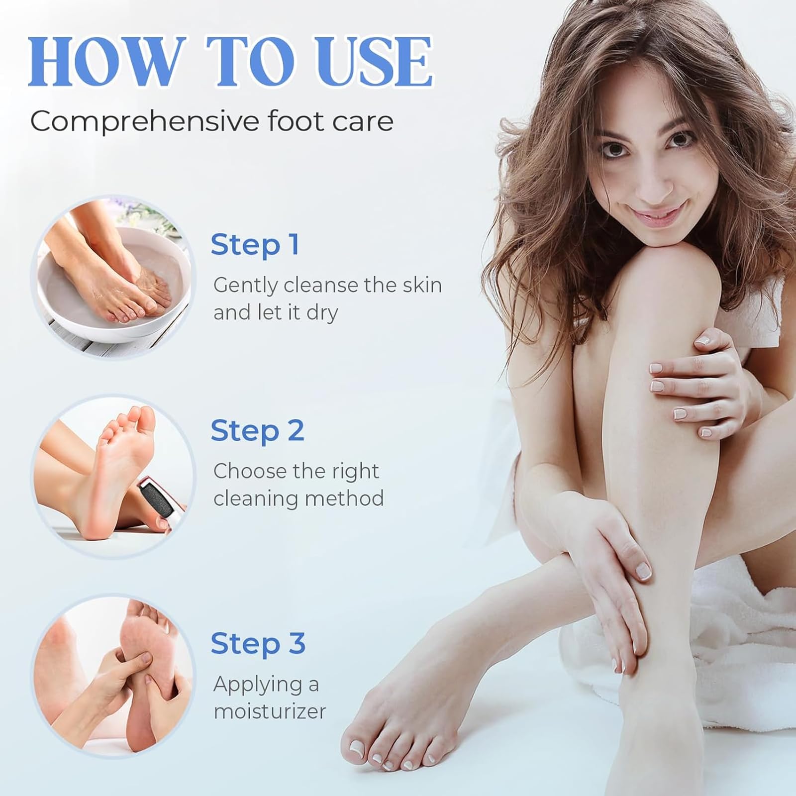 Pedicure Elettrico Professionale, Attrezzi per Cura dei Piedi, piede Velocità Regolabile, Rimuovi Calli Elettrico, Pedicure per Calli Rimozione, per Pelle