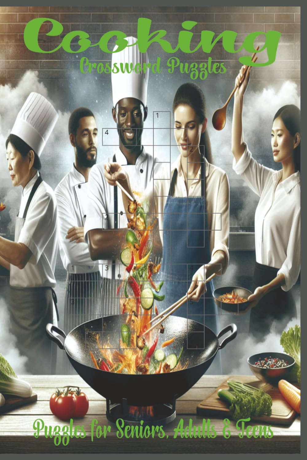 Cooking Crossword Puzzles: 60 Crossword Puzzles about cooking, culinary, gastronomy, food | 6X9 inches, 120 pages, 600 words | The Perfect, Entertaining & Educational Gift for foodies