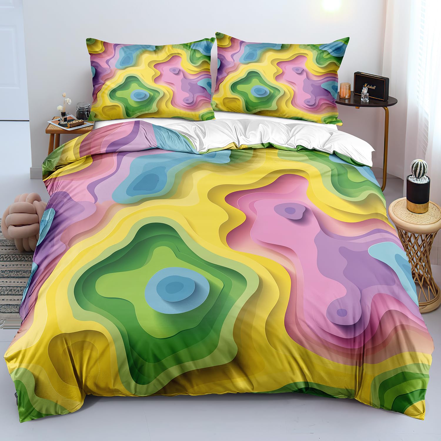 Housse de couette aquarelle 140x200 pour illuminer une chambre sombre