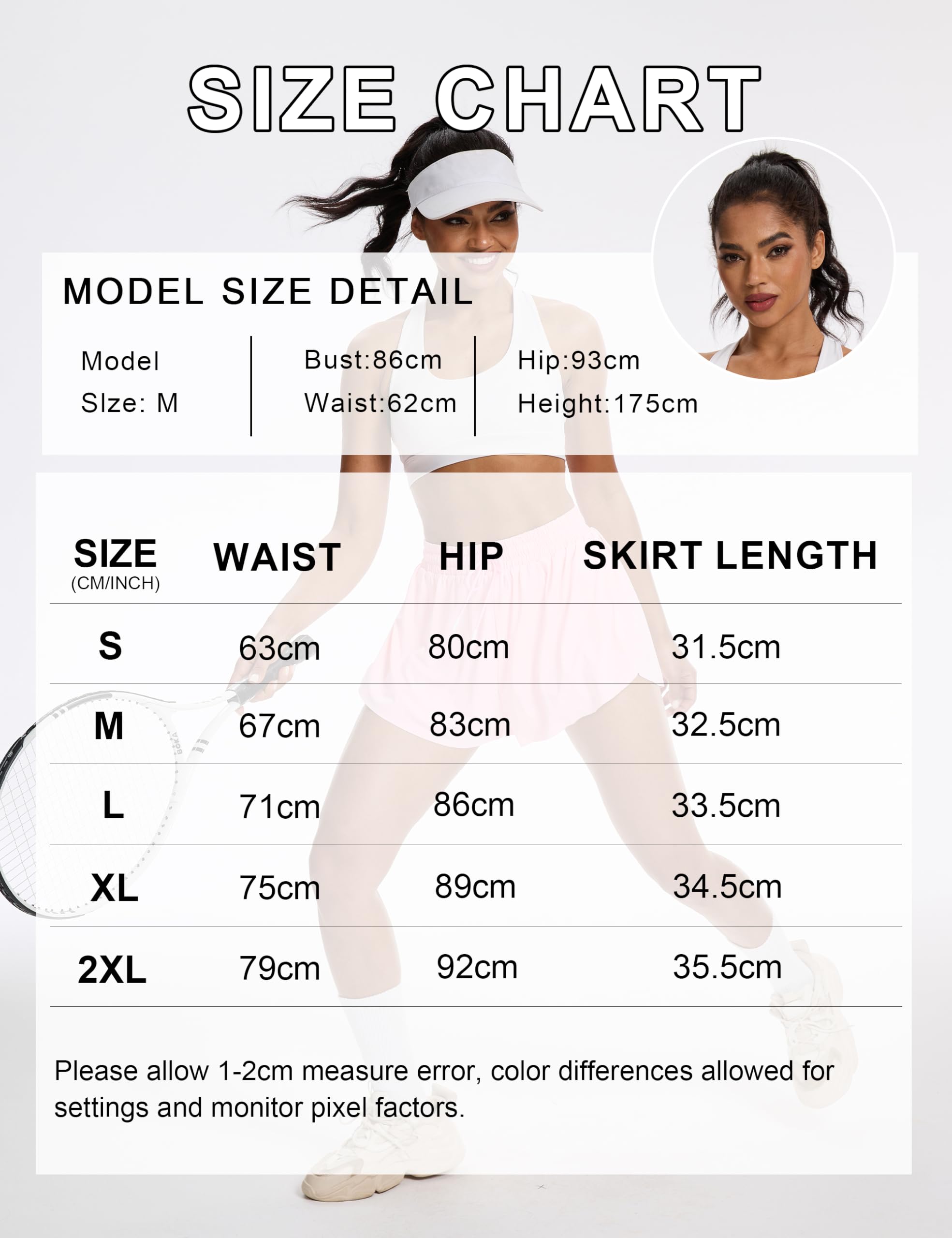 Shorts de Course pour Femme, Shorts de Sport Court 2 en 1, Short de Tennis, Gym, Fitness, Course à Pied avec 2 Poches