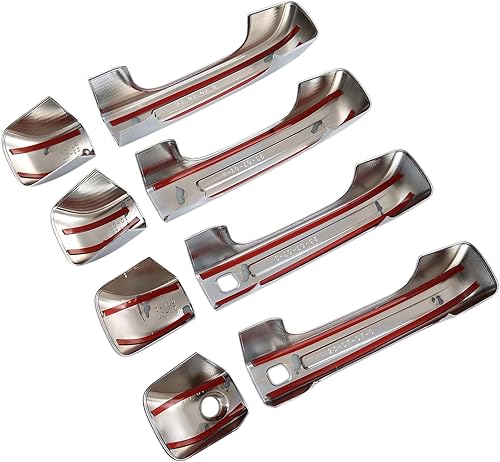 Miniatura 5 de 8 piezas para Dodge RAM 1500 TRX 2019 2020 2021 2022 2023 Cubierta protectora decorativa para manija inteligente de puerta, accesorios de ABS (3