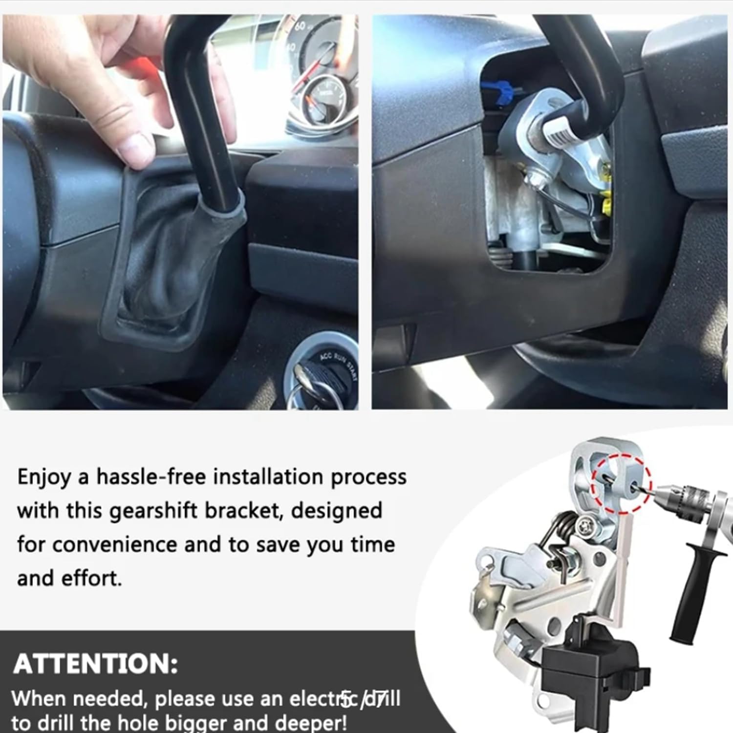 Transmission Gearshift Bracket for Dodge for Ram 1500 2009-2021 & for Ram 2500 3500 2010-2018, Replaces OE 68470756AA 5057506AH, Metal Shift Bracket Direct Replacement