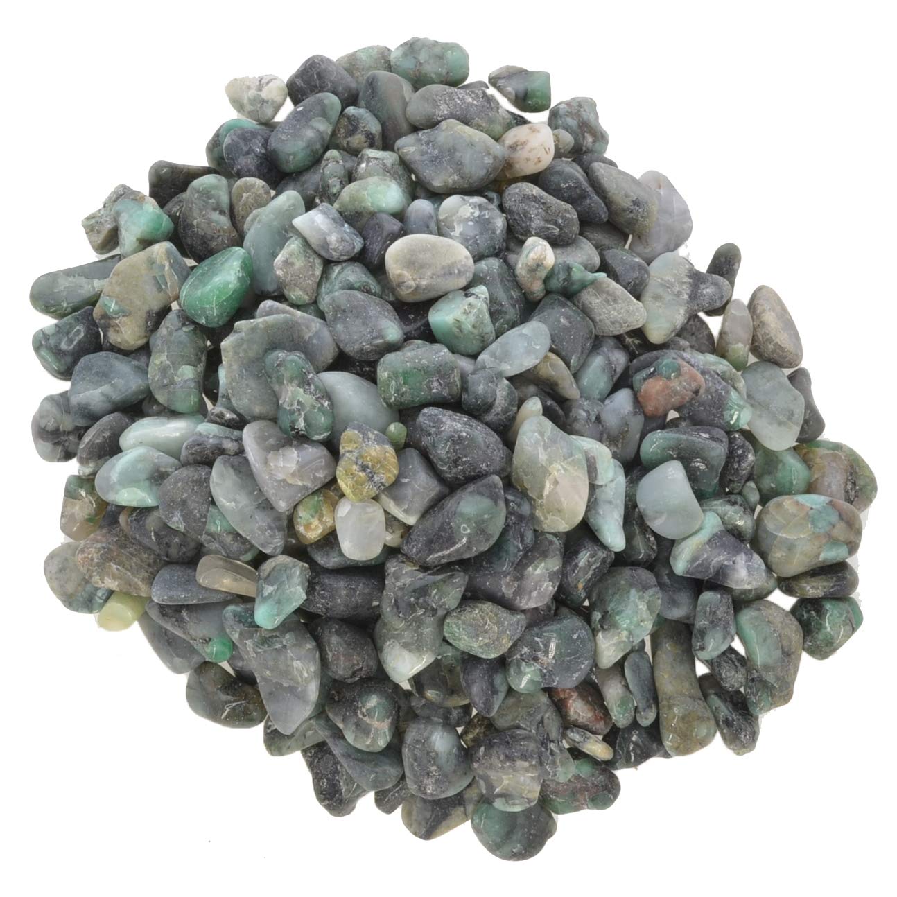 Hypnotic Gems Materials: 1 lb Emerald Tumbled Stones - Grade 1 - XXSmall - 0.25" to 0.75" Avg. - Bulk Natural Rocks Polished Gemstone Supplies for Wicca, Reiki, Energy Crystal Healing