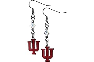 Siskiyou Sports NCAA Crystal Dangle Earrings: Radiate Your Team Spirit in Shimmering Style