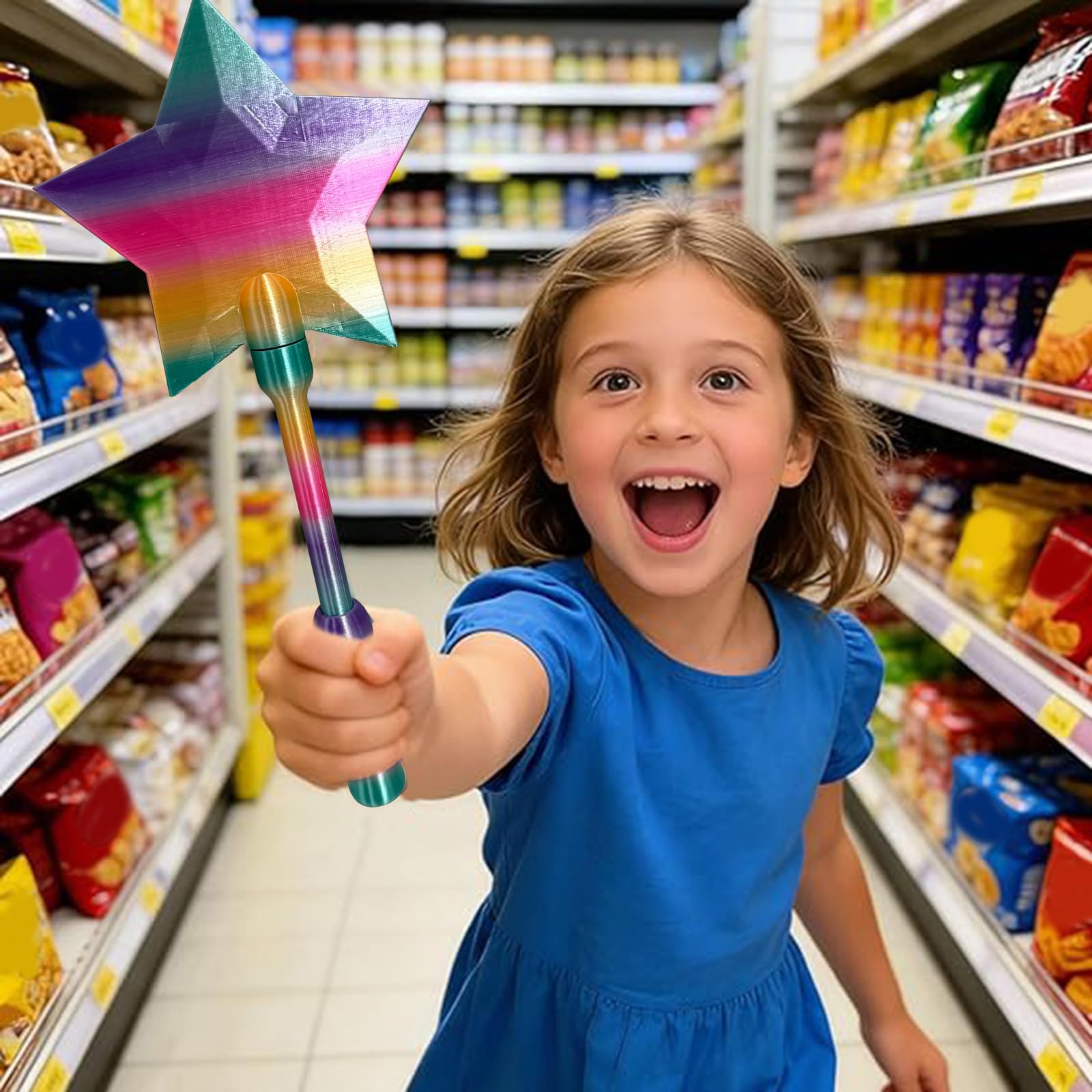 3D Printed Credit Card Wand Tap to Pay, Magic Wand Contactless Payment Card Holder, Digital Payment Star Wands for Easy Checkout (#F) - 4