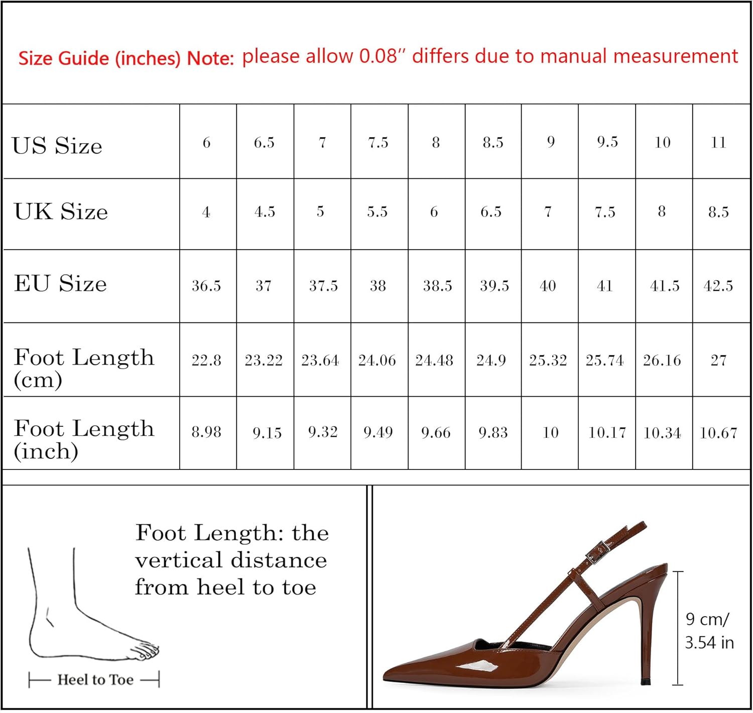 Closed Toe Slingback Heels Women Pumps Strappy Pointed Toe Stiletto Heels for Women Wedding Party Dress Shoes - Image 9