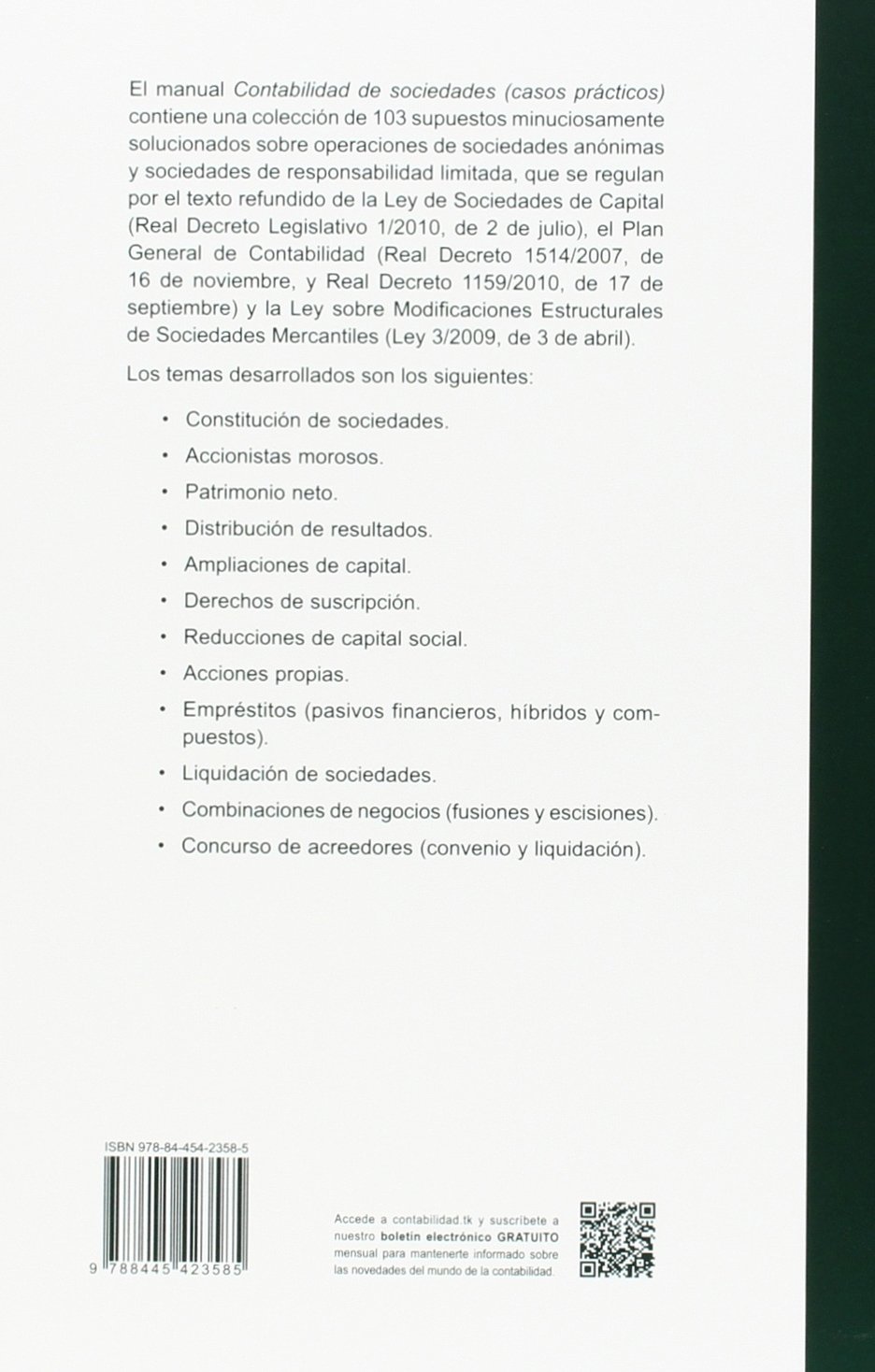 CONTABILIDAD DE SOCIEDADES. CASOS PRÁCTICOS