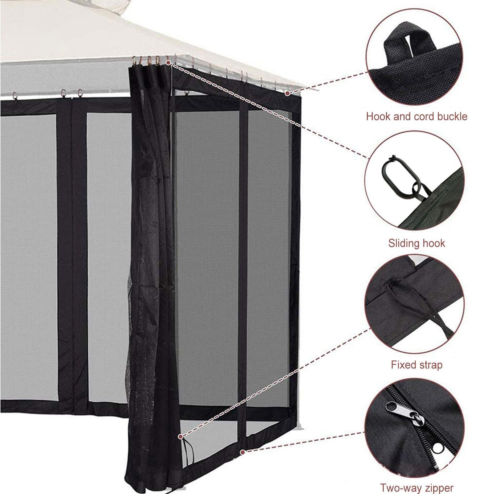 Zanzariera Patio Copertura Grande Pieghevole E Portatile 3,66 X 3,66 M | Zanzariera Patio Antipuntura Per Uso Quotidiano Esterno E Interno, Giardino, Portico, Cortile, Casa, Camera Da