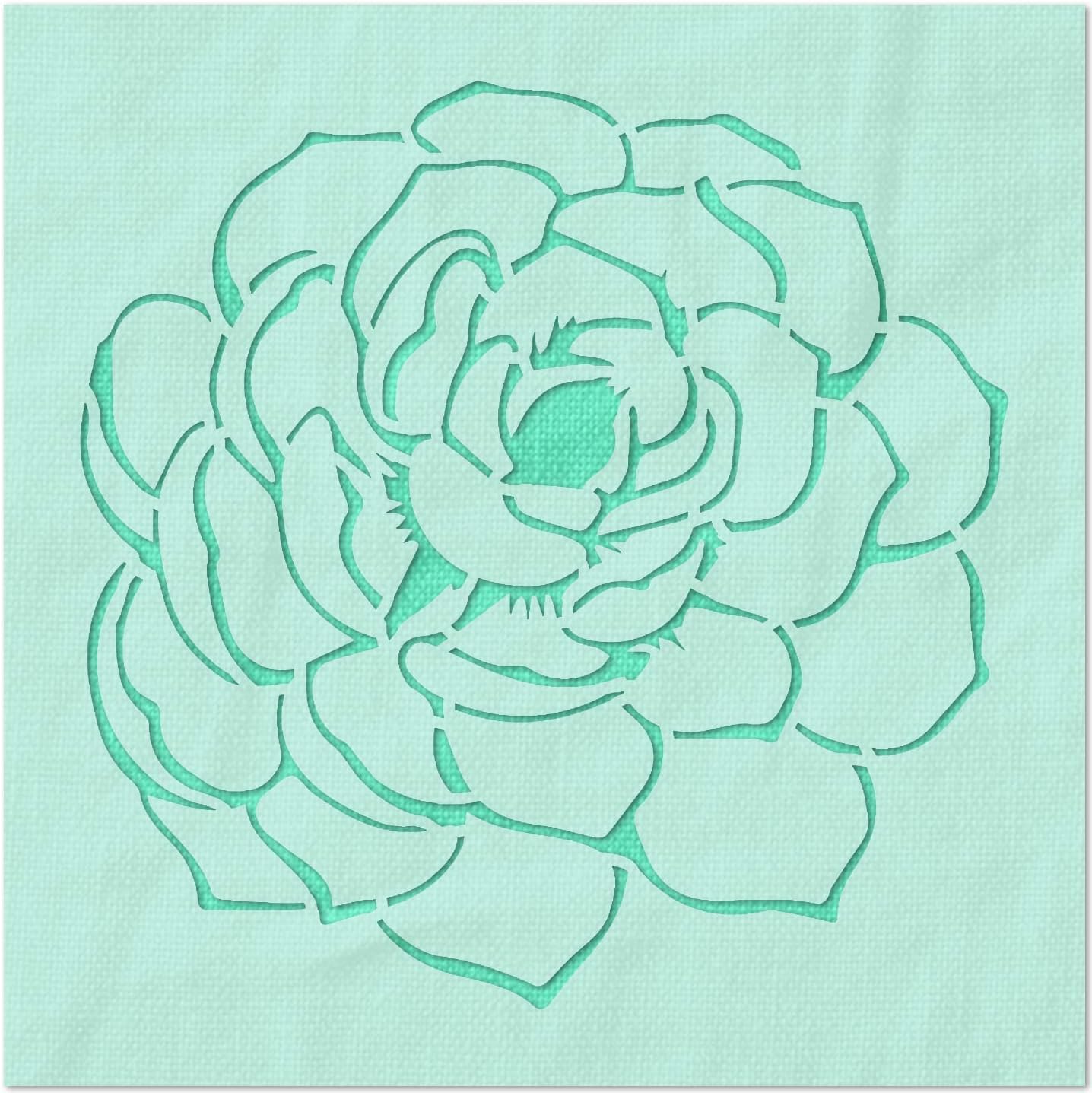 Stencil Stop Hens and Chicks Succulent Stencil - Reusable for DIY Projects, Painting, Drawing, Crafts - 14 Mil Mylar Plastic (18 x 18 inches)