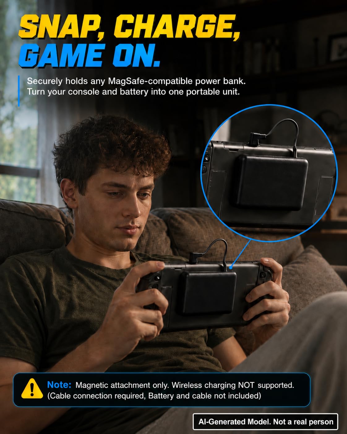 ivoler Carcasa Protectora para Nintendo Switch 2﻿, Funda Agarre Acoplable con Magnético, Grip Case y 2 Protectores de Pantalla - Translúcida
