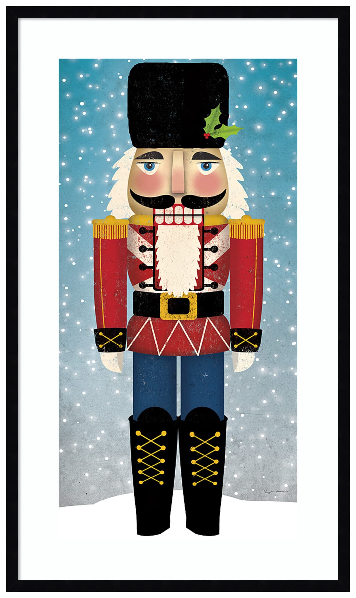 Amanti Art Framed Wall Art Print 41x24 Nutcracker I Bright by Ryan Fowler, Holidays Wall Art, Whimsical Decor, Large Poster Painting Artwork for