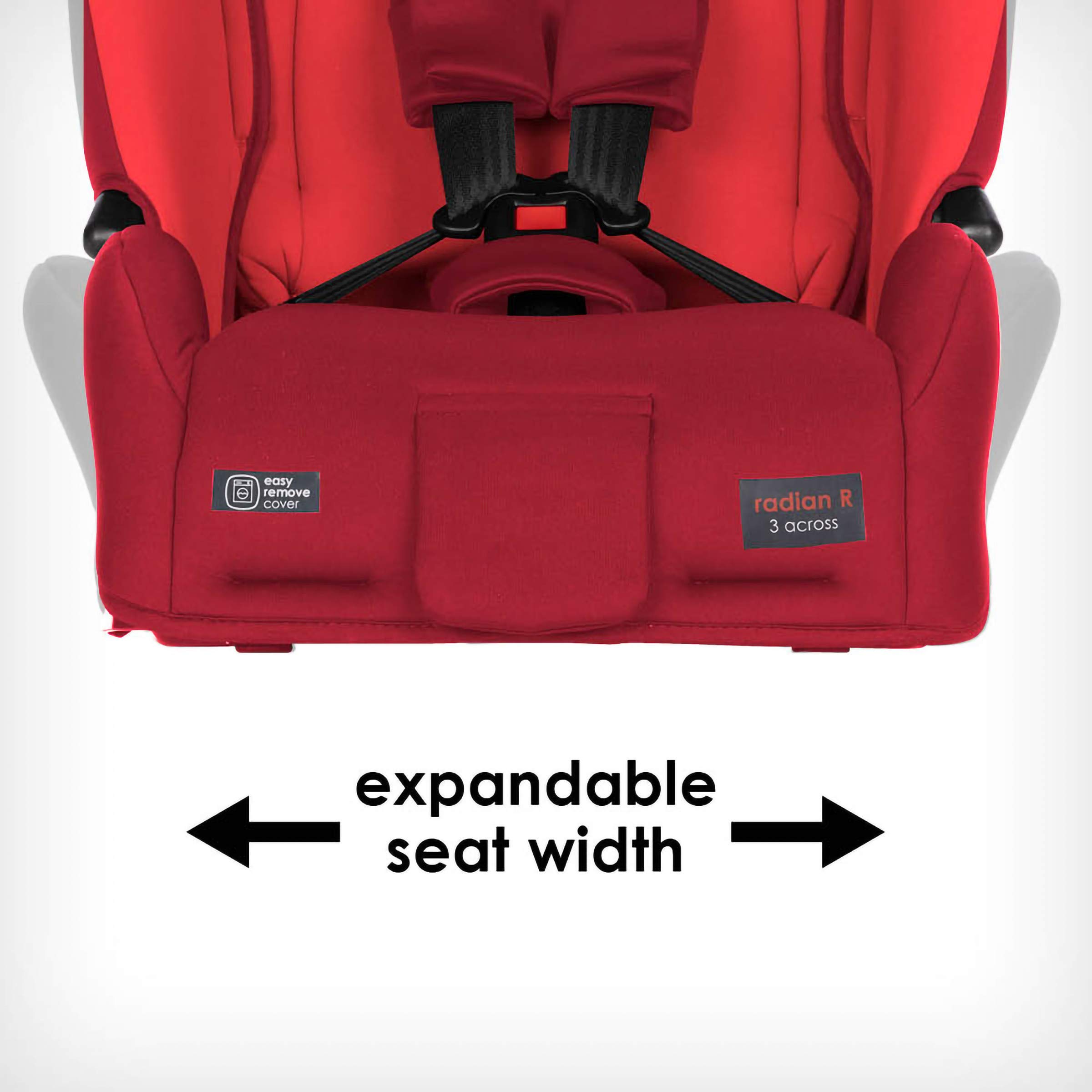 Diono Radian 3R, 3-in-1 Convertible Car Seat, Rear Facing & Forward Facing, 10 Years 1 Car Seat, Slim Fit 3 Across, Red Cherry