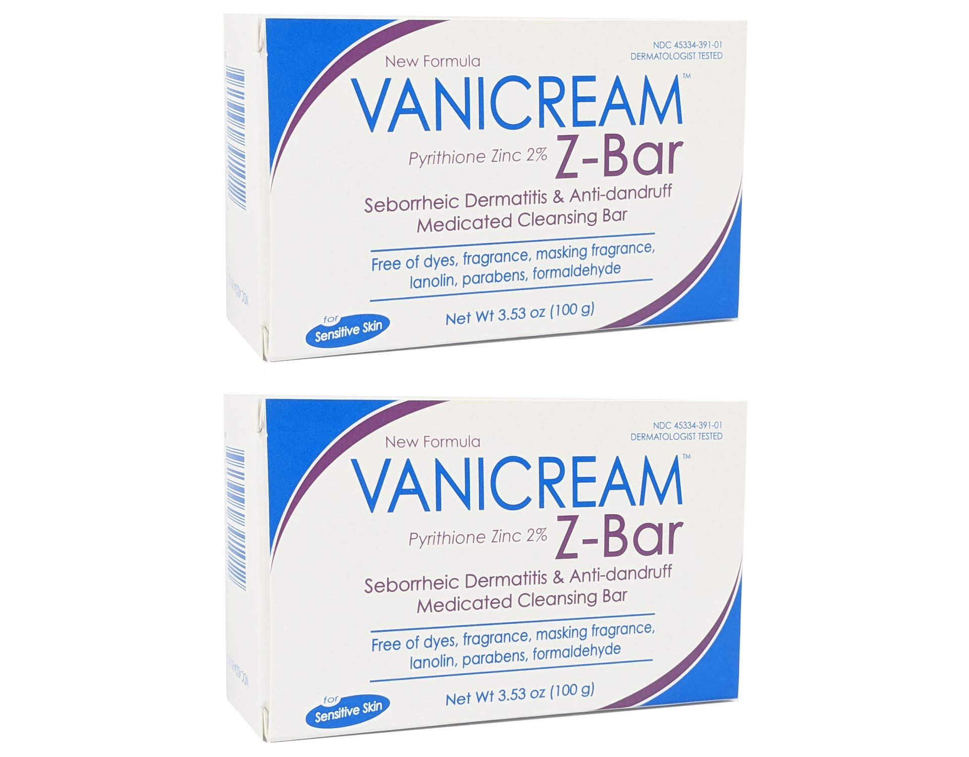 Vanicream Z-Bar Medicated Cleansing Bar - 3.36 oz, (Pack of 2)
