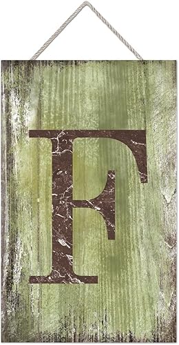 Vista 43 de Letrero colgante de madera con letra J, letrero de madera para decoración del hogar, 26 letras del alfabeto de metal, placa de madera, decoración